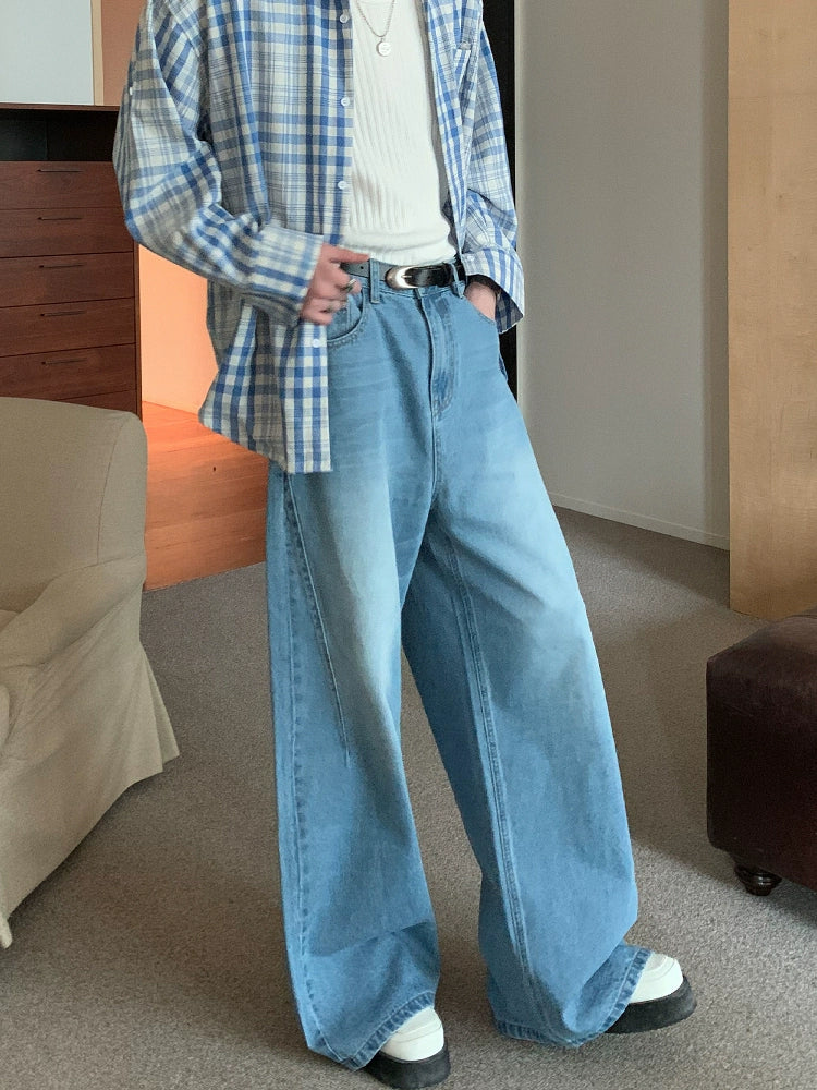 Wide-Leg Dark Wash Jeans