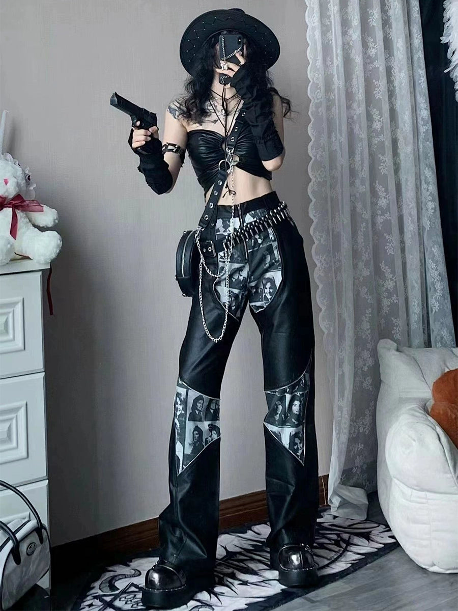 Black Bullet Studded Leather Belt