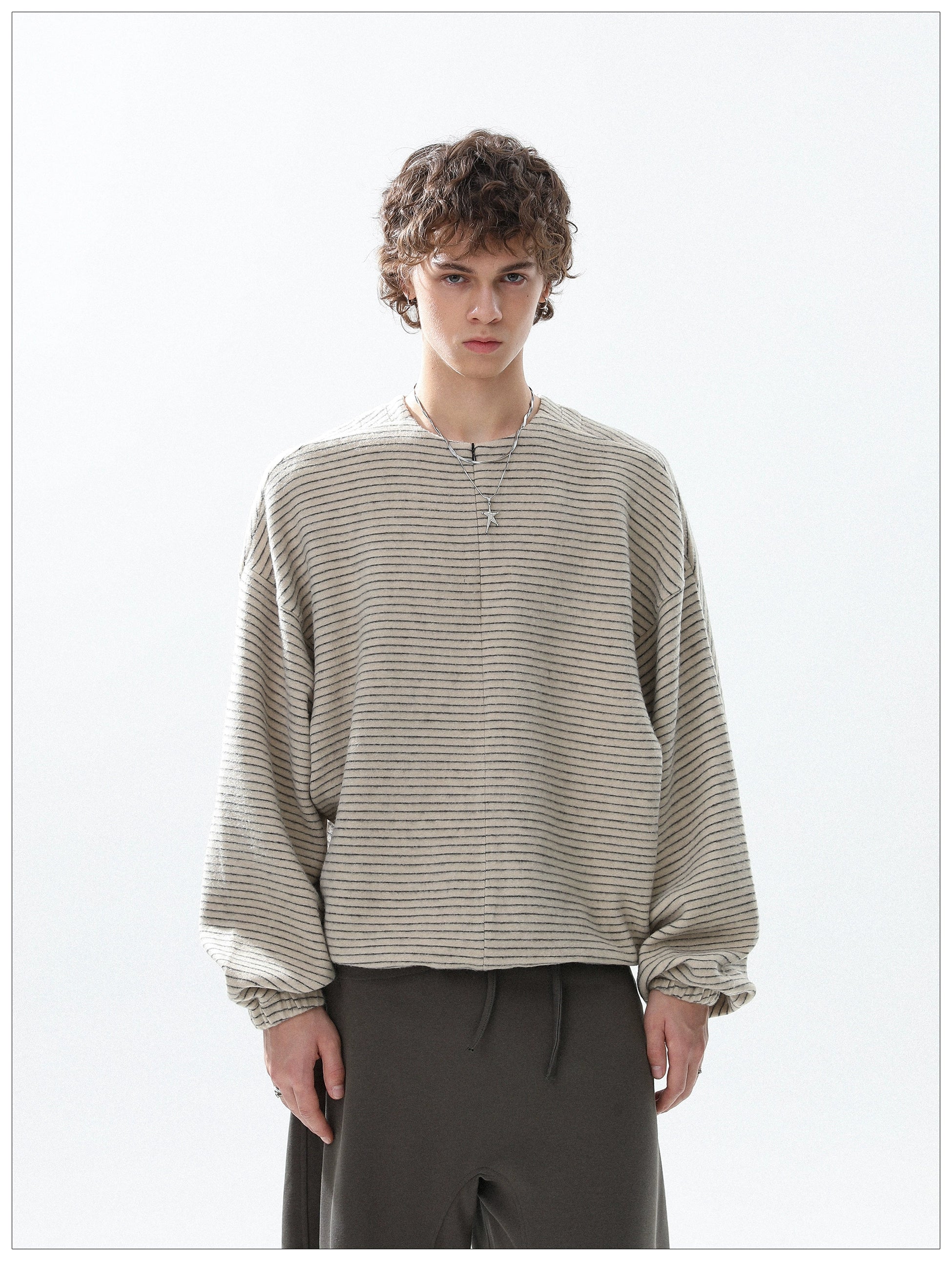 Charcoal Lines Relaxed Pullover