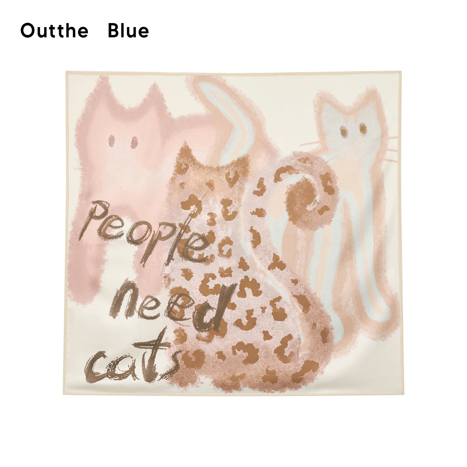 People Need Cats Painterly Wrap Bandana