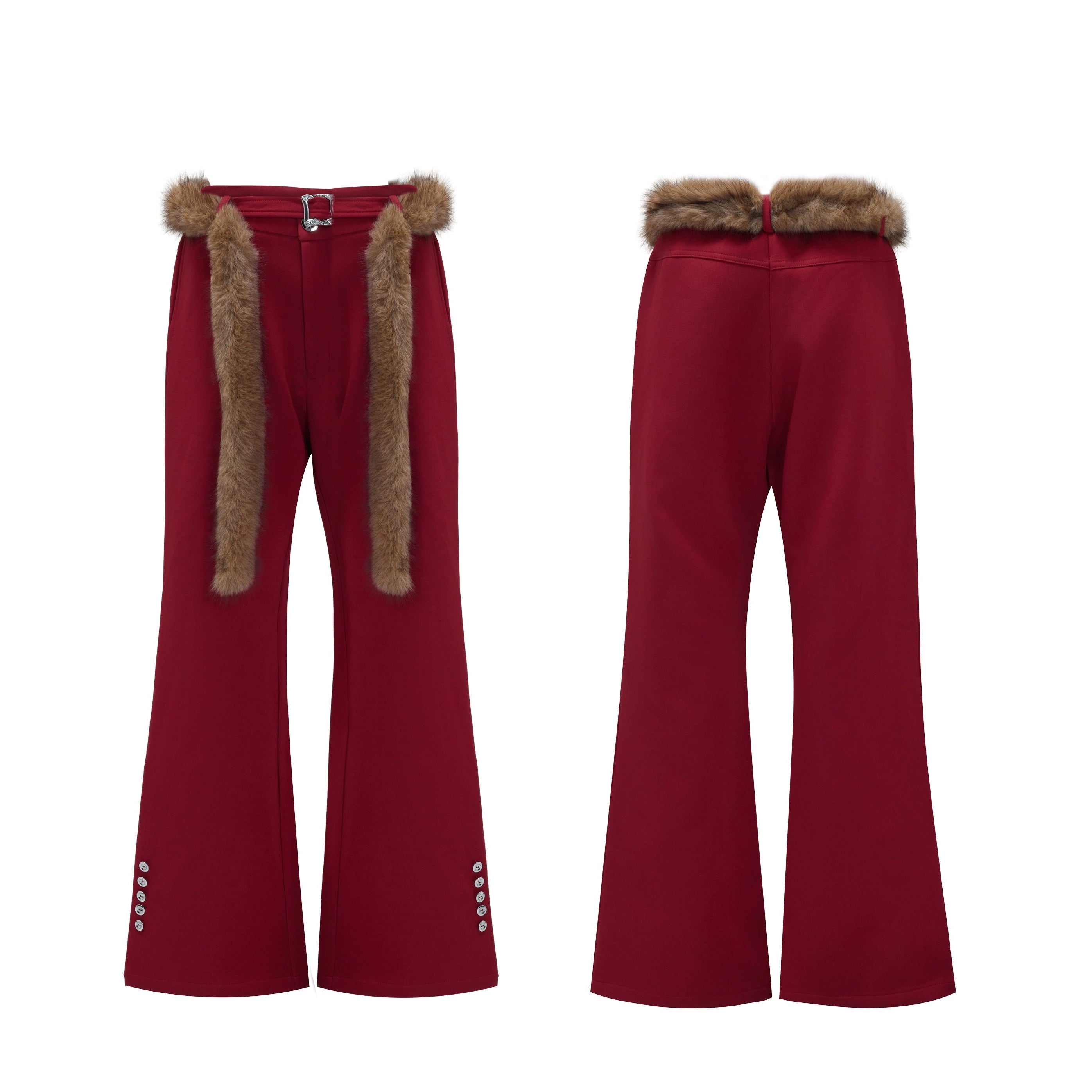 Fur Halo Flare Tailored Pants