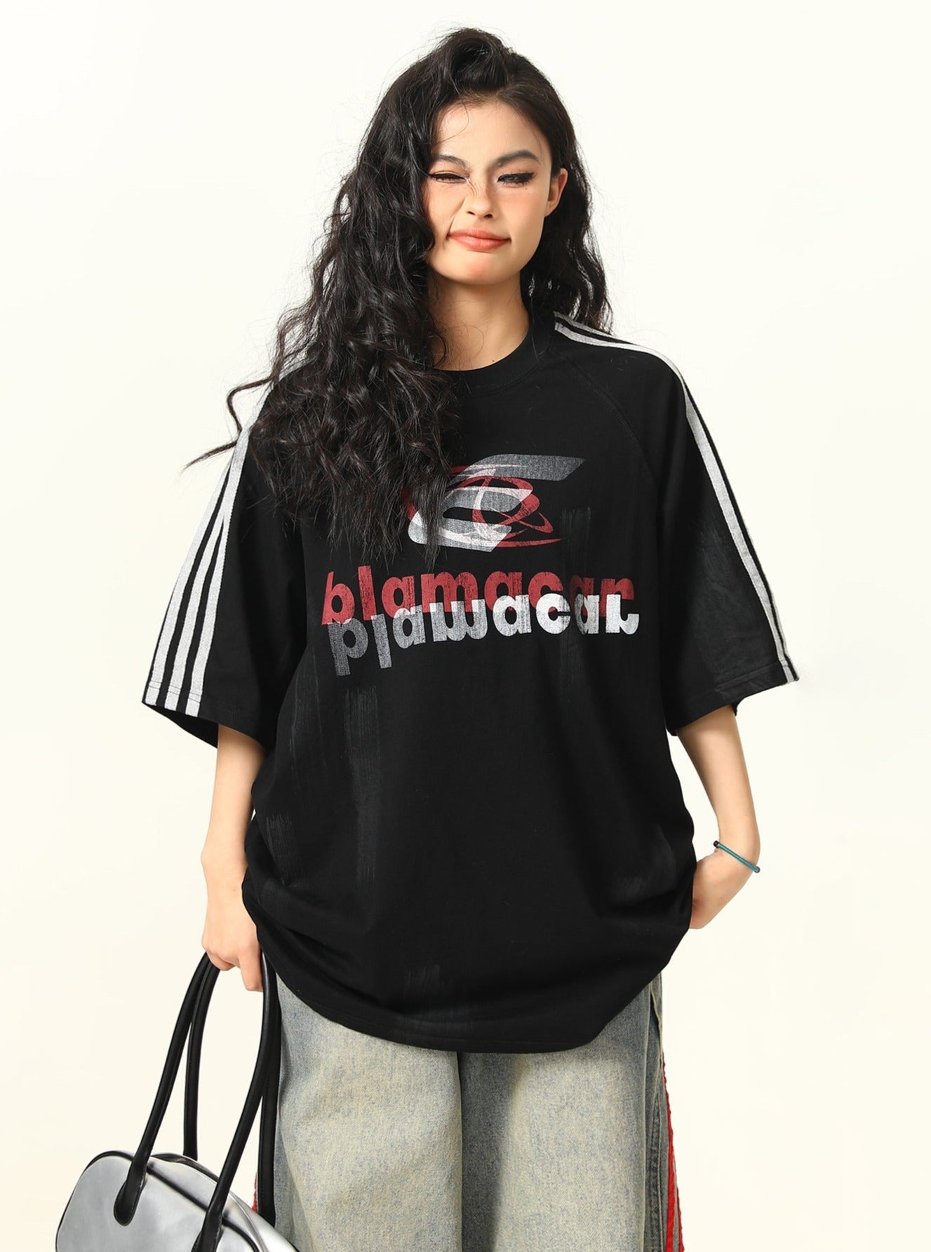 Gelegenes Streetwear übergroßes T-Shirt