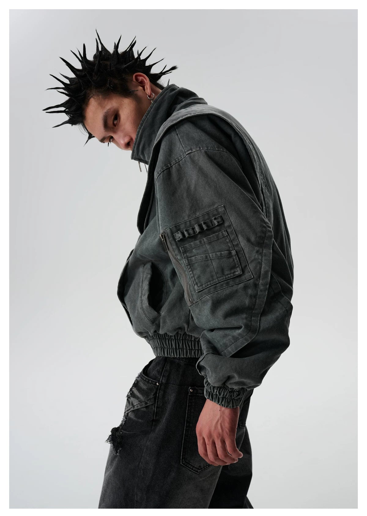 Ashfall Faux Fur Hooded Bomber Jacket