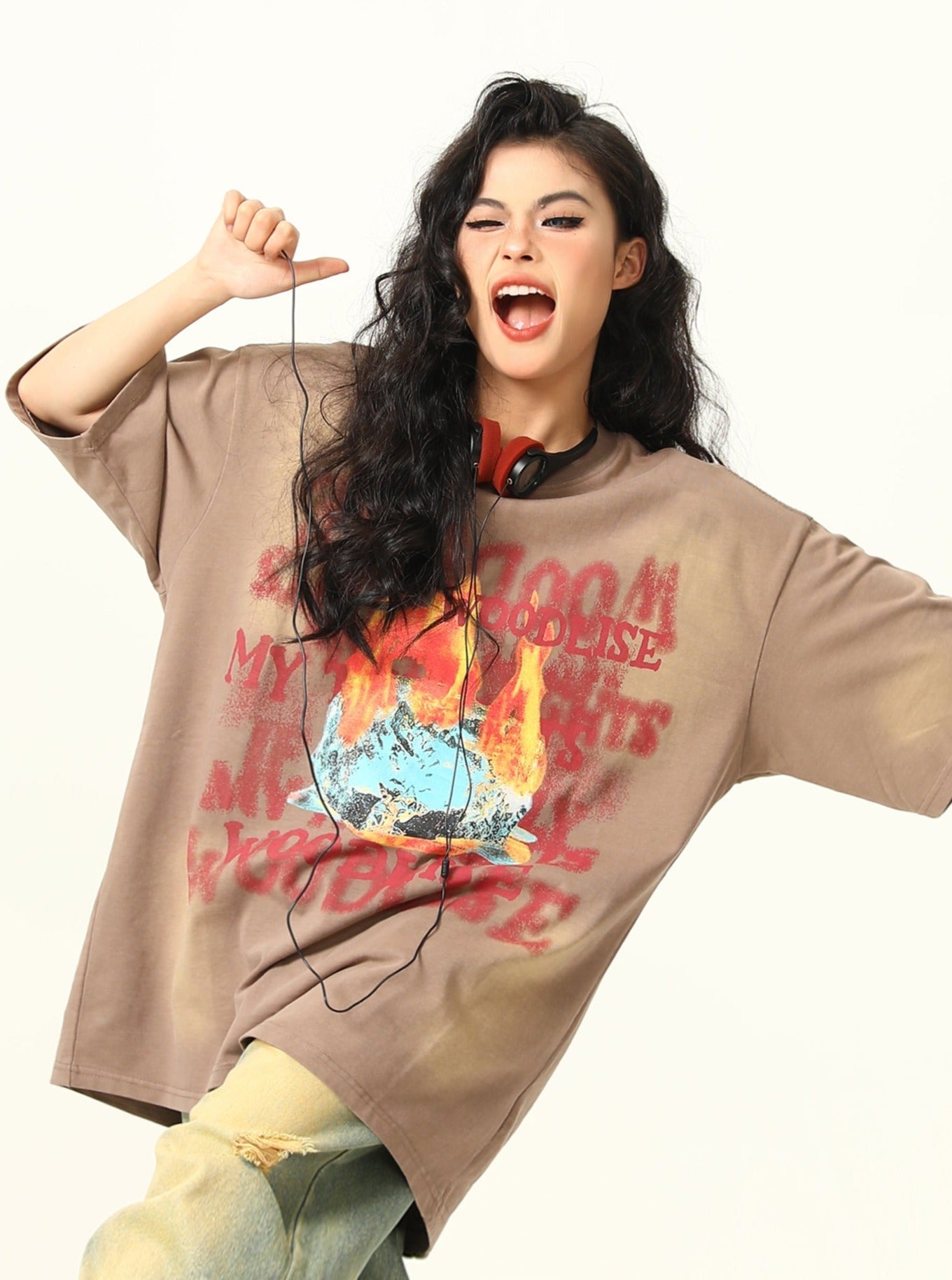 Rebellious Street Art Oversized T-Shirt