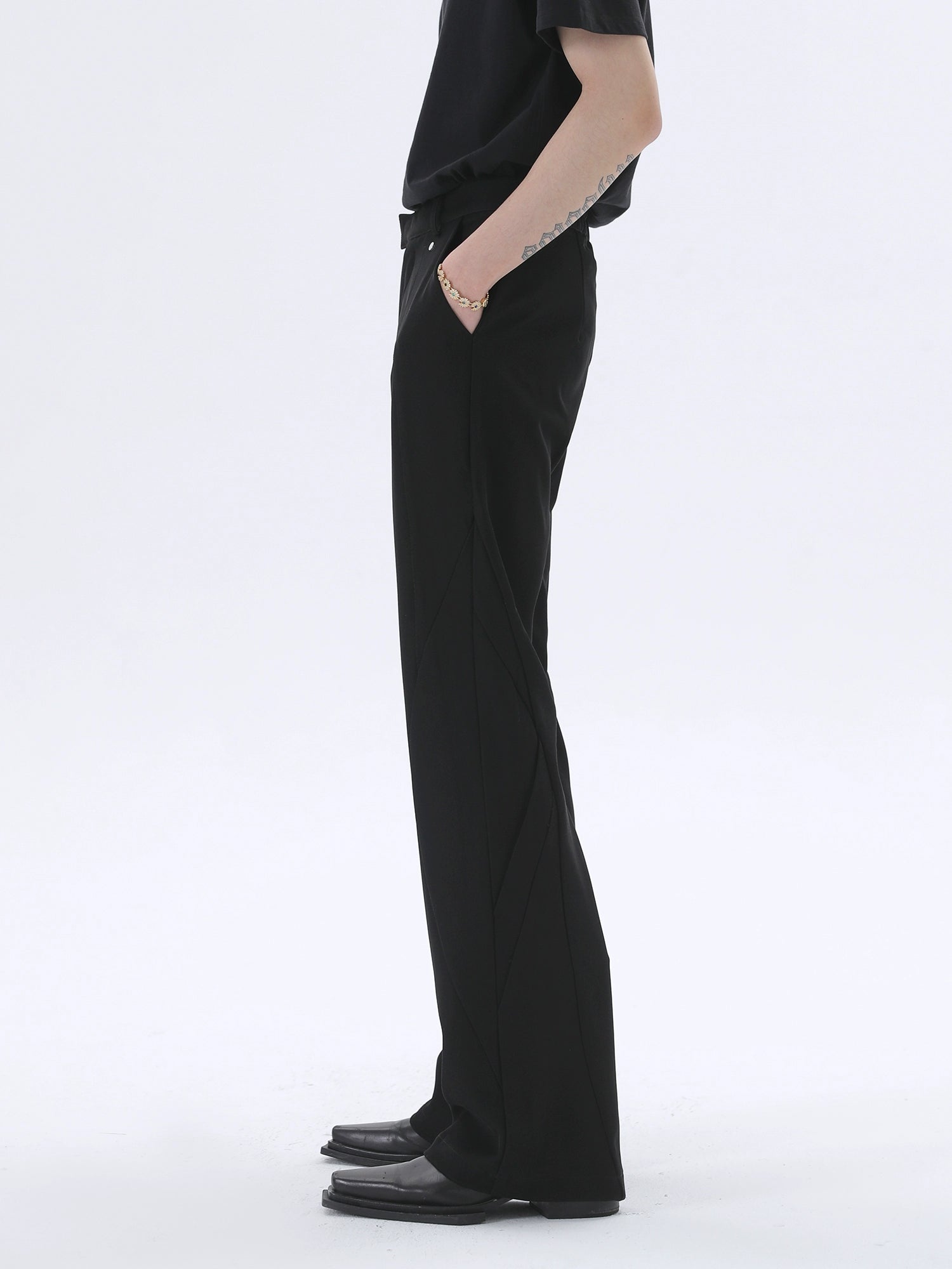 Black Wide-Leg Trousers