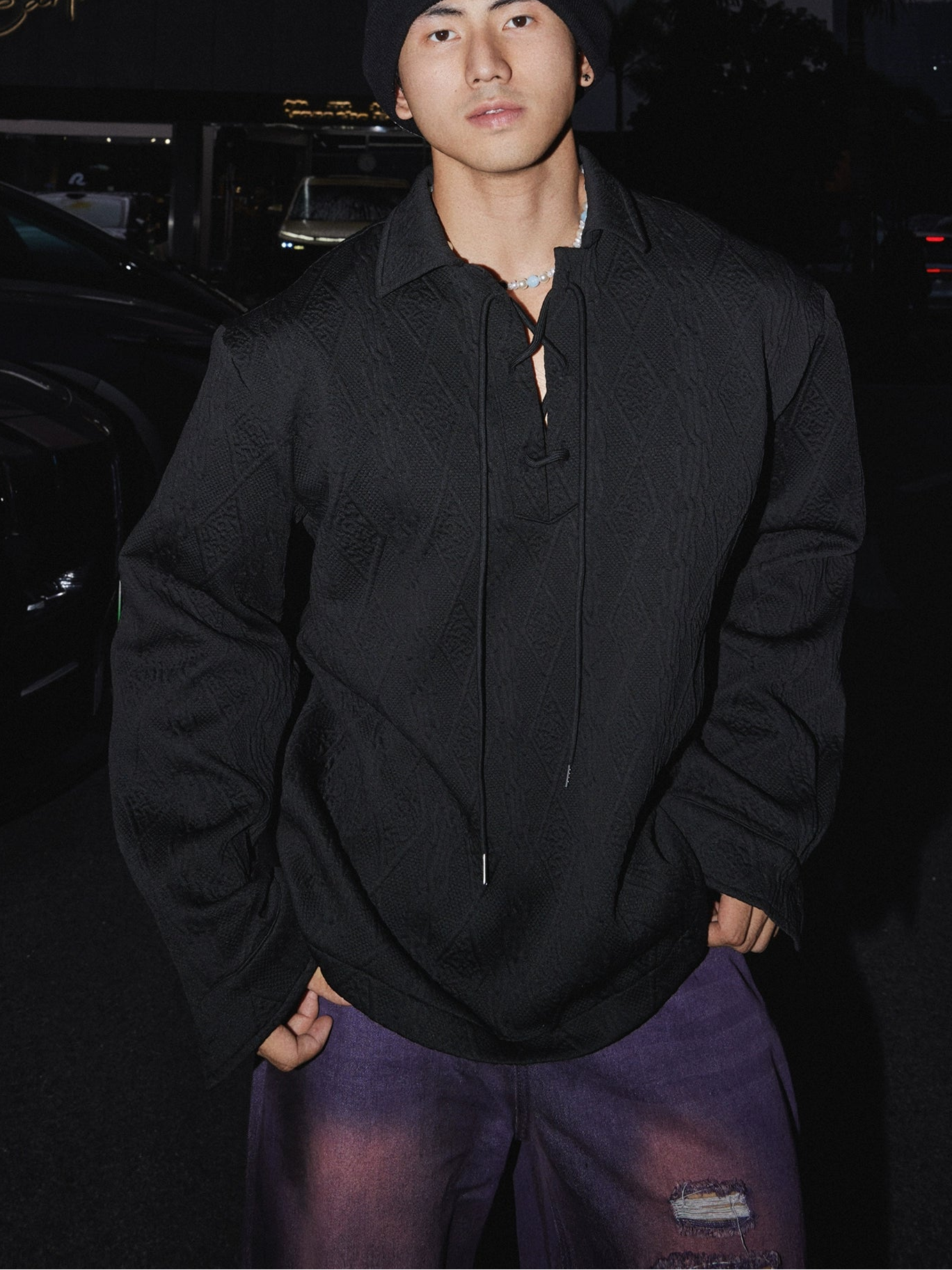 Frost Wave Textured Zip Jacket