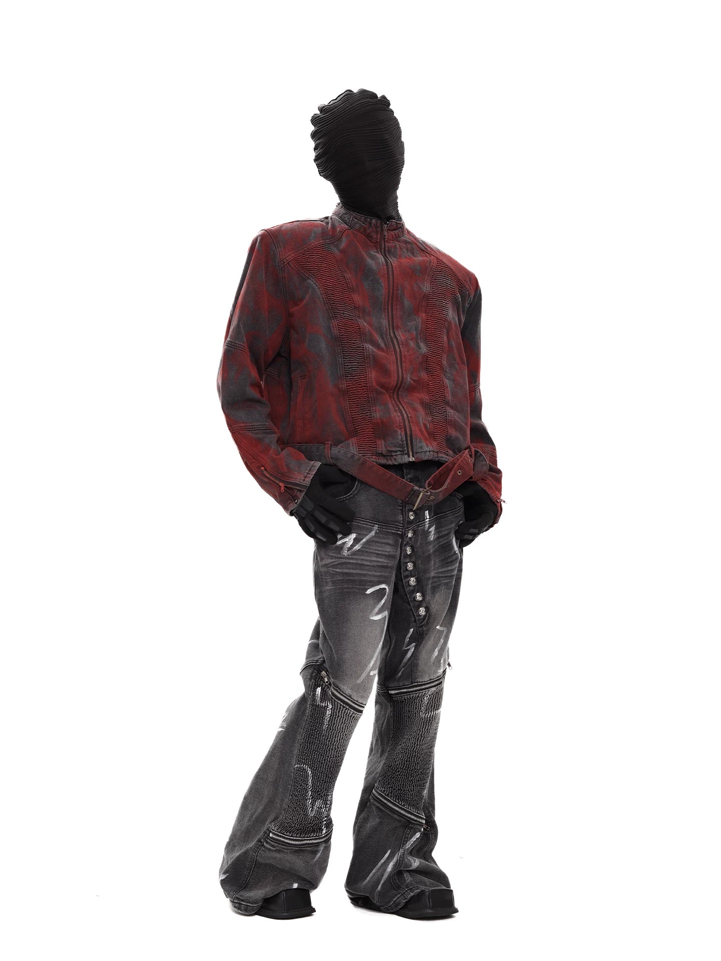 Inferno Drift Ruched Denim Jacket
