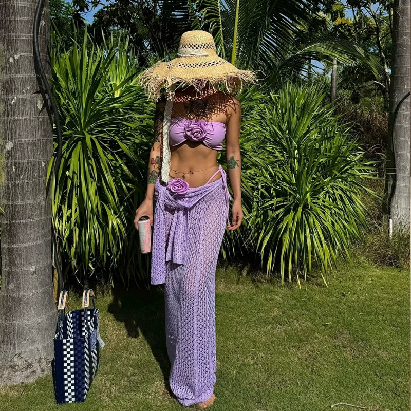 Bloom Crochet Maxi Bikini Set