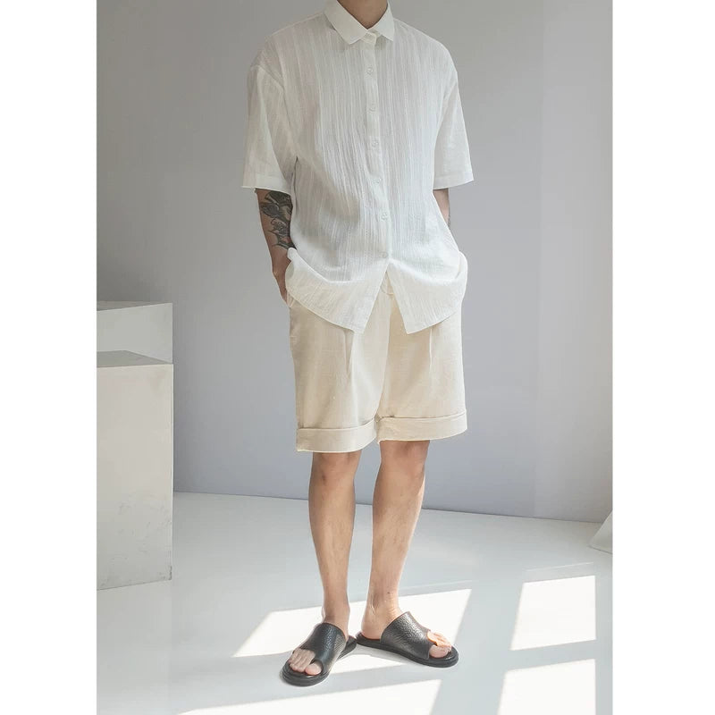Dawn Breeze Textured Stripe Shirt