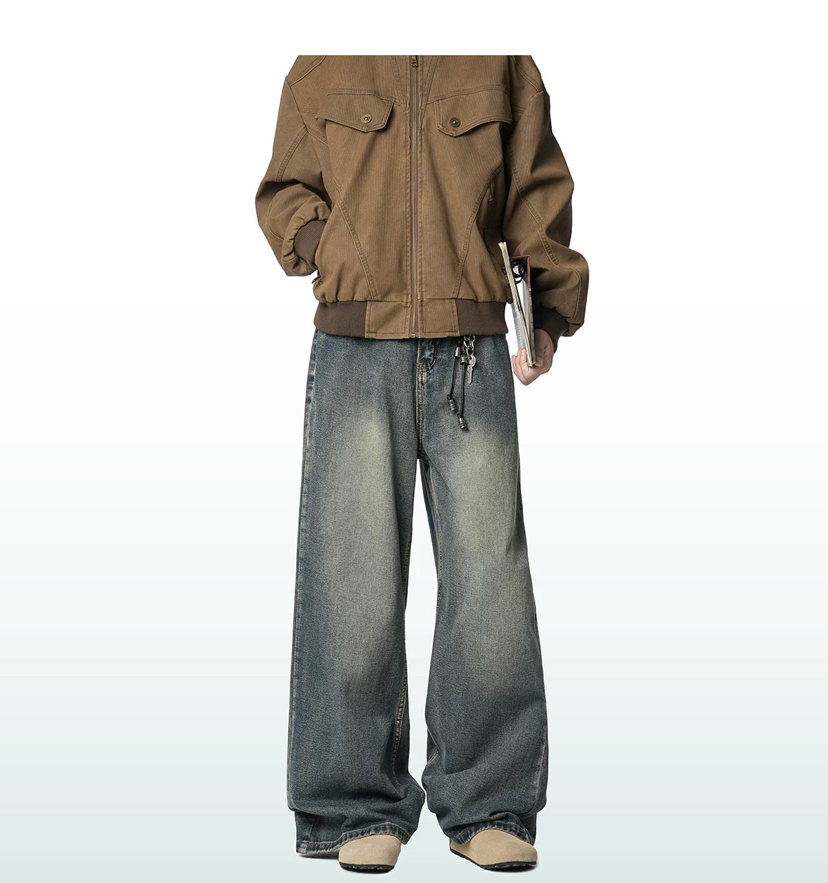 Harbor Fade Wide-Leg Jeans