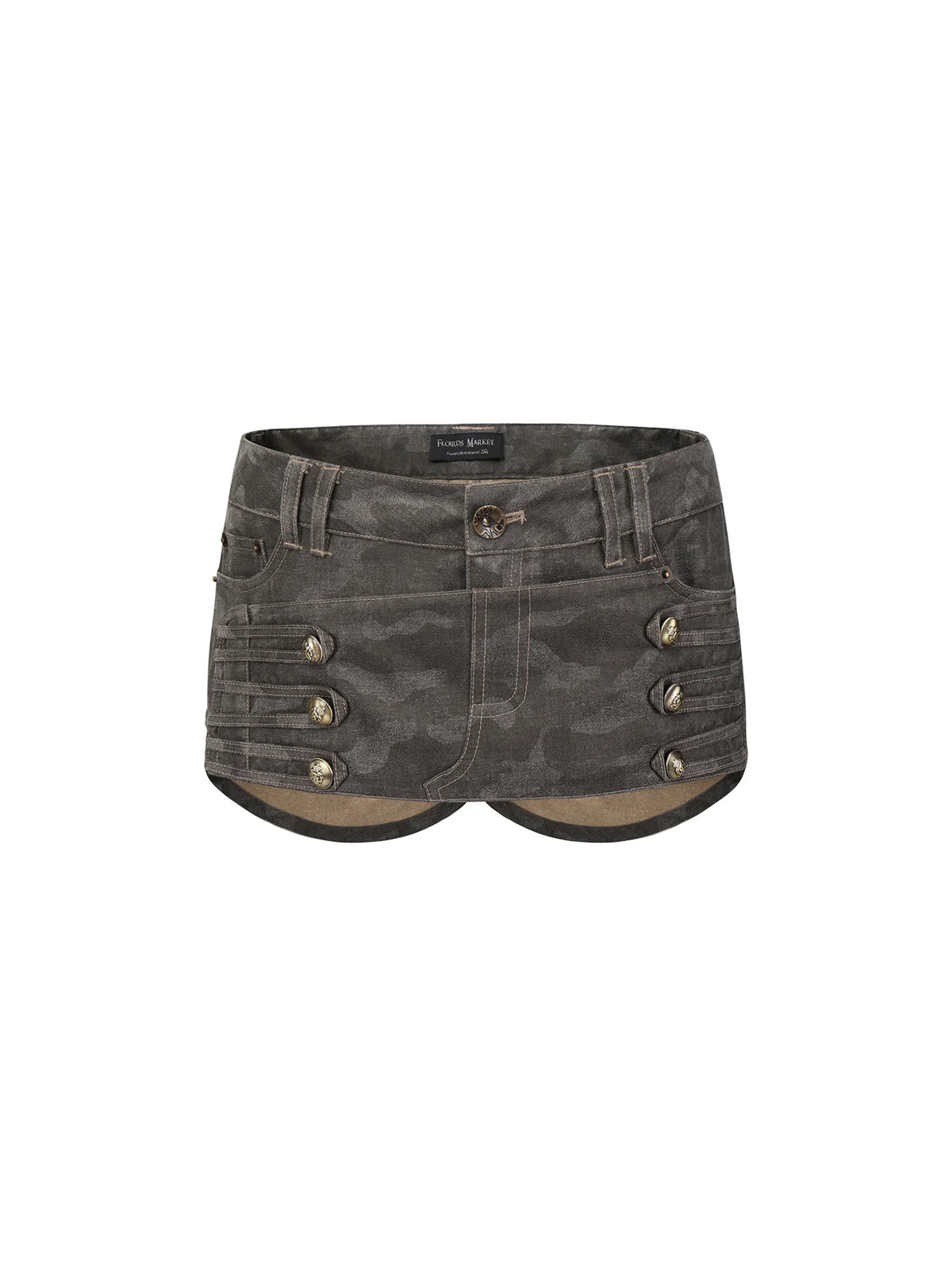 Gravestone Chain Detail Micro Shorts