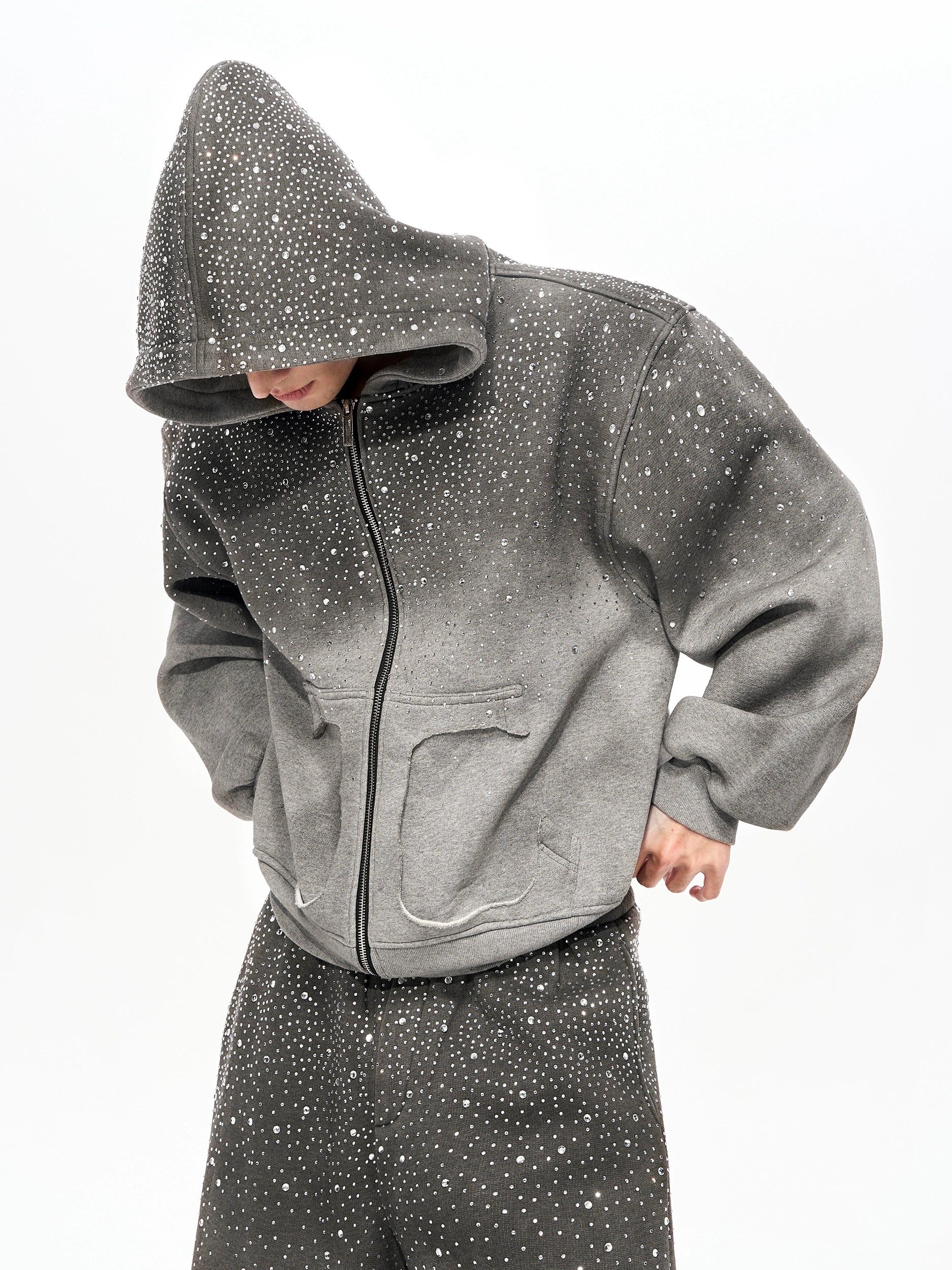 Galactic Drip Ombre Crystal Hoodie and Pants Setup