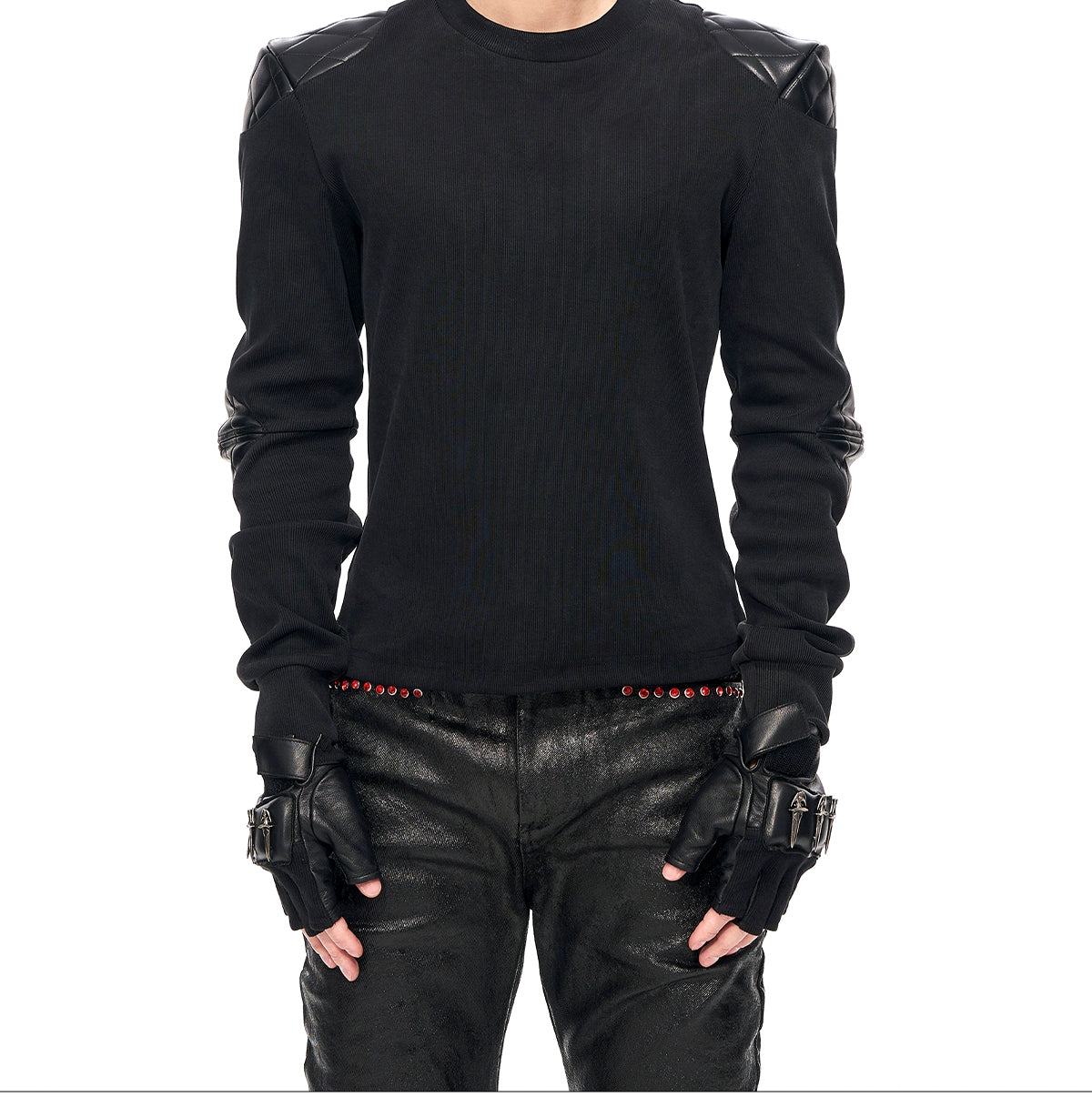 Shadow Matrix Quilted Shoulder Top