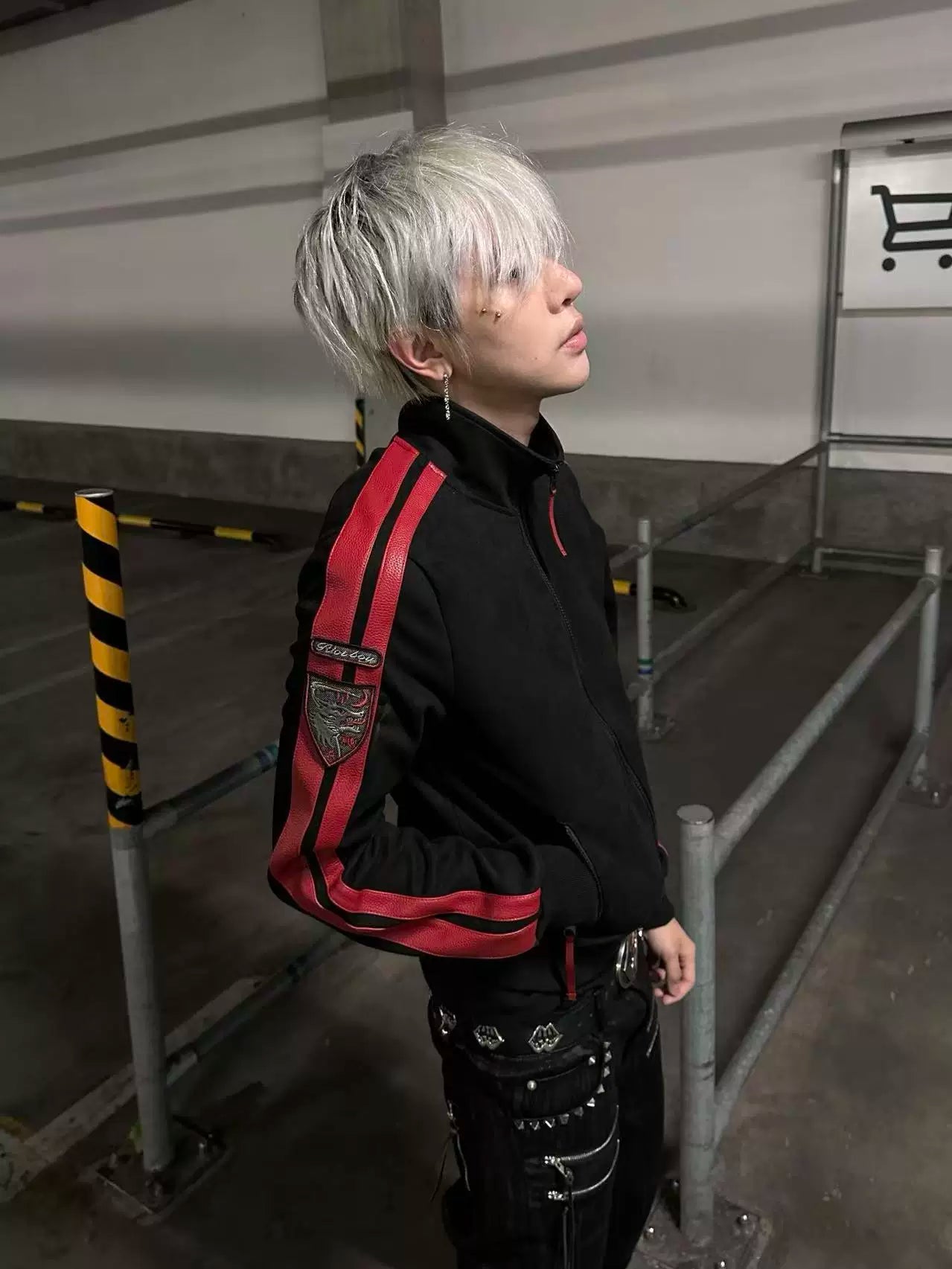 Rude Wolf Bloodstripe Embroidered Track Jacket