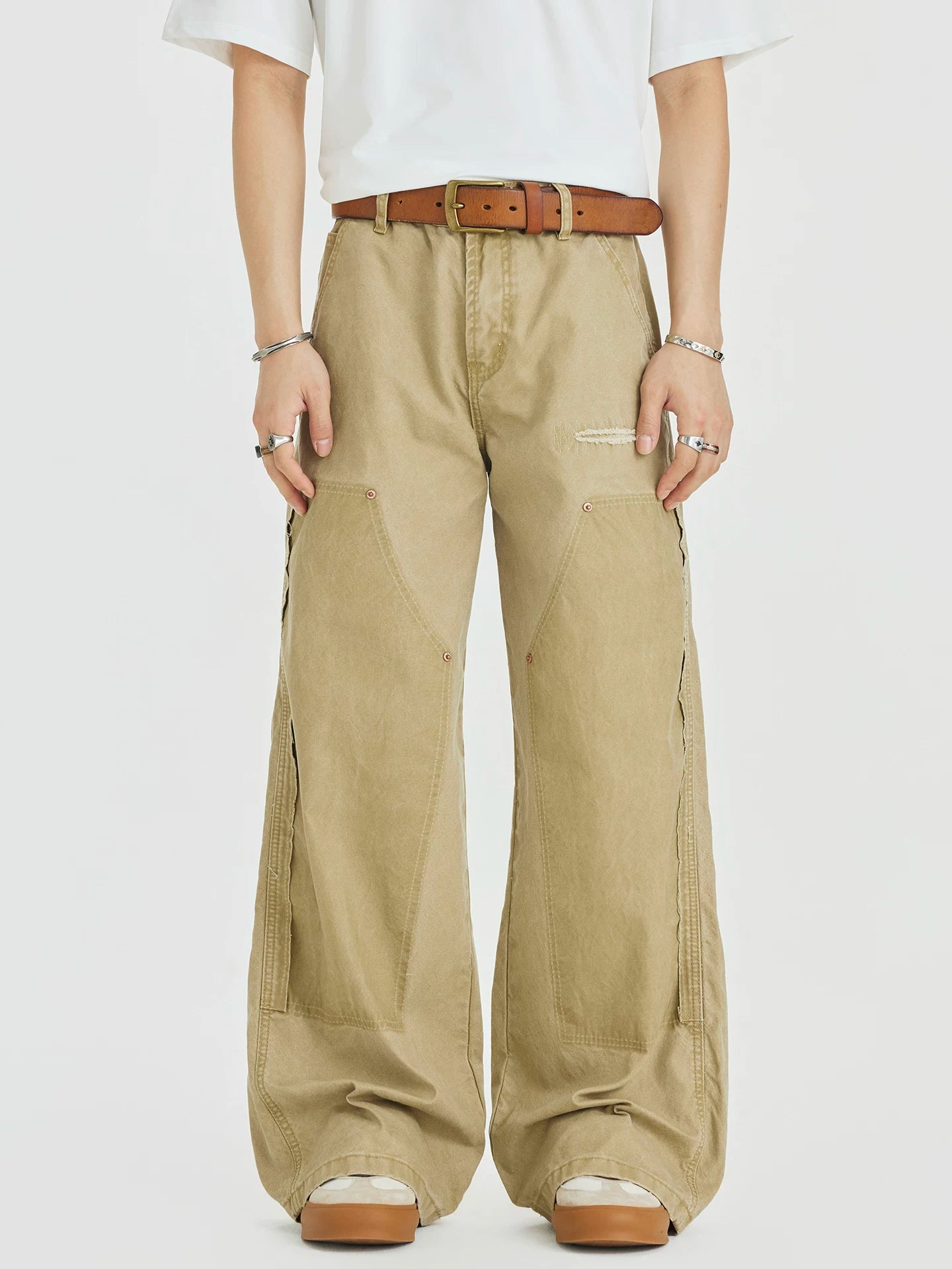 Sage Panel Utility Jeans