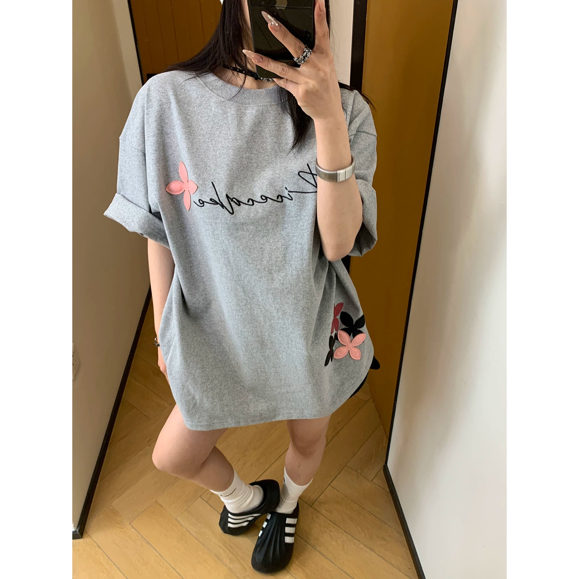Blossom Script Oversize Tee