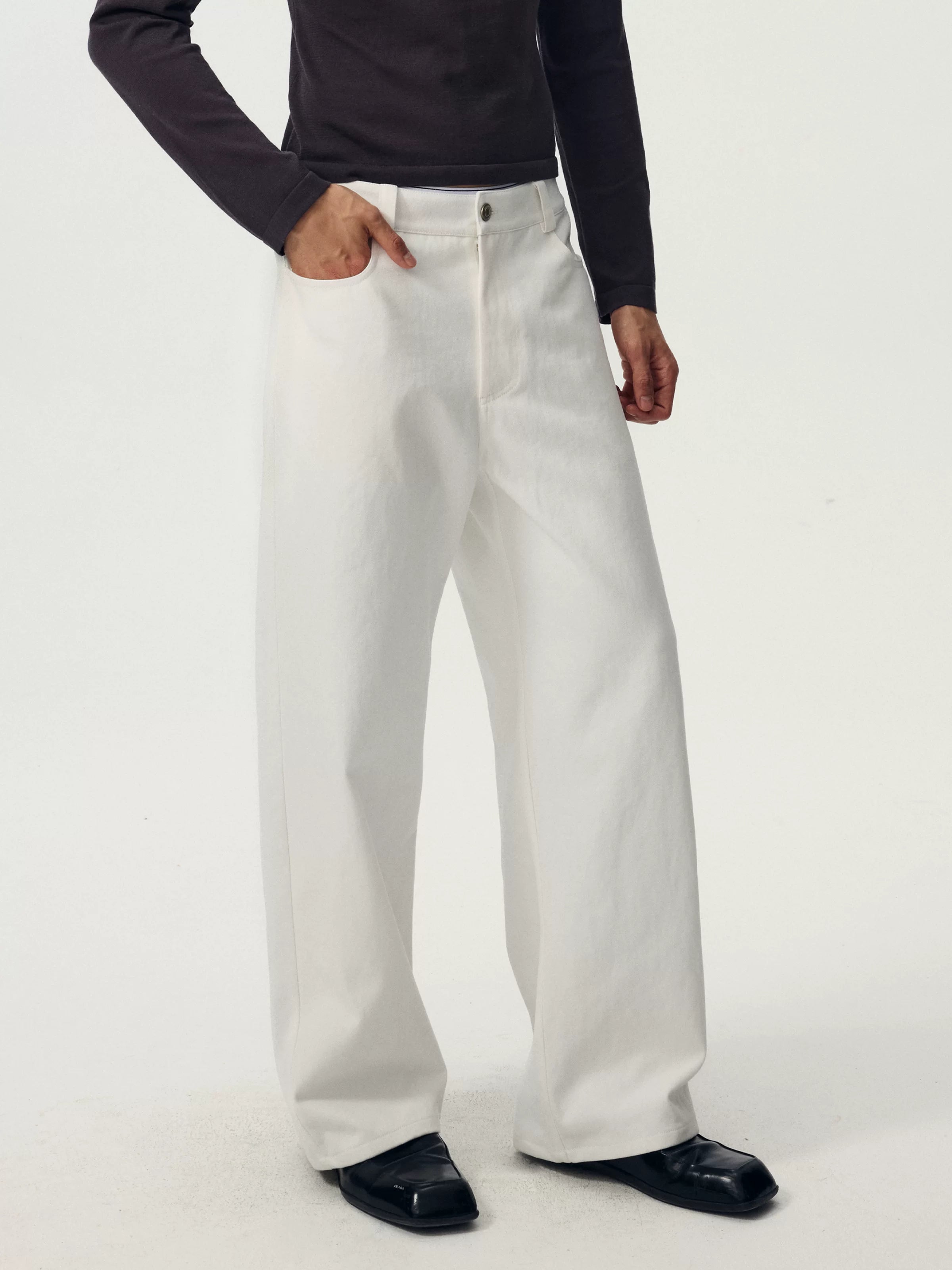 Ivory Poise Wide Trousers