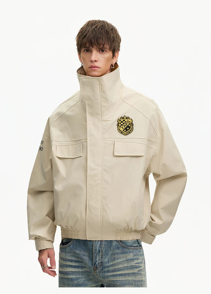 Regal Rampart High‑Collar Bomber Jacket
