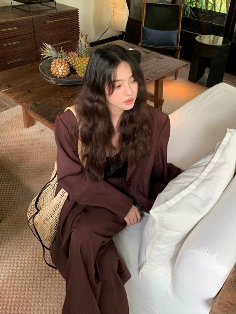 Classic High Waist Wide Leg Trousers