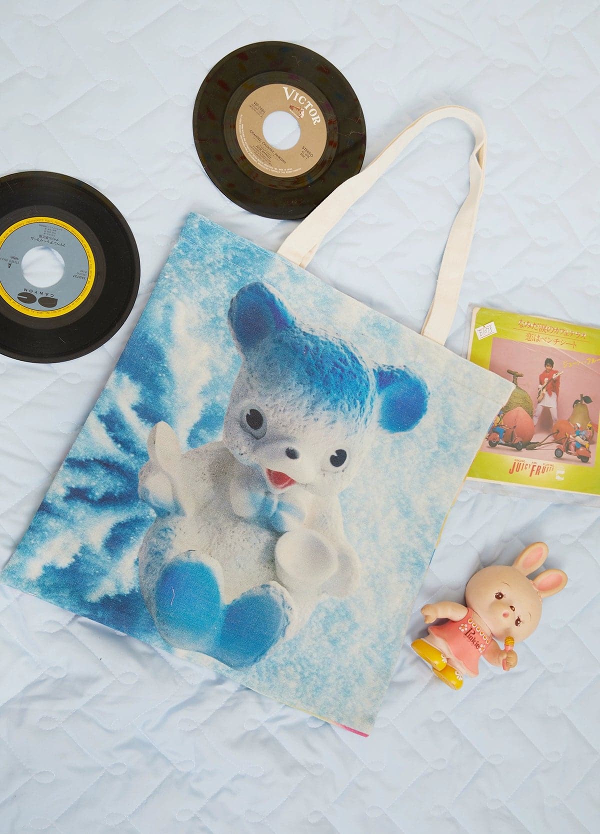 Cute Double-Sided Cartoon Print Vintage Toy Canvas Tote Bag - chiclara