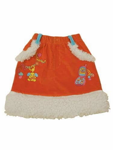 Cute Corduroy Plush Patchwork Thick Short Skirt - chiclara