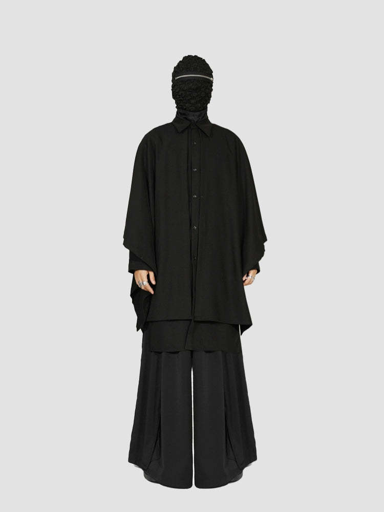 Avant-Garde Oversized Black Shirt