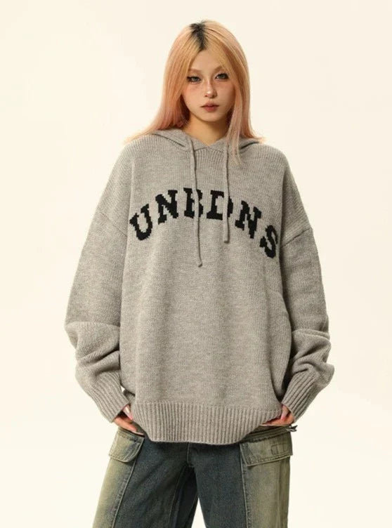 UNBDNS Hooded Knit Sweater Jacket