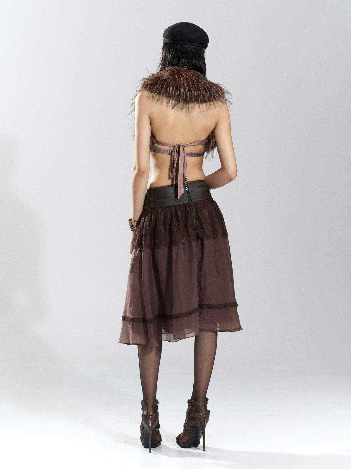 Nocturne Lace Corset Midi Skirt