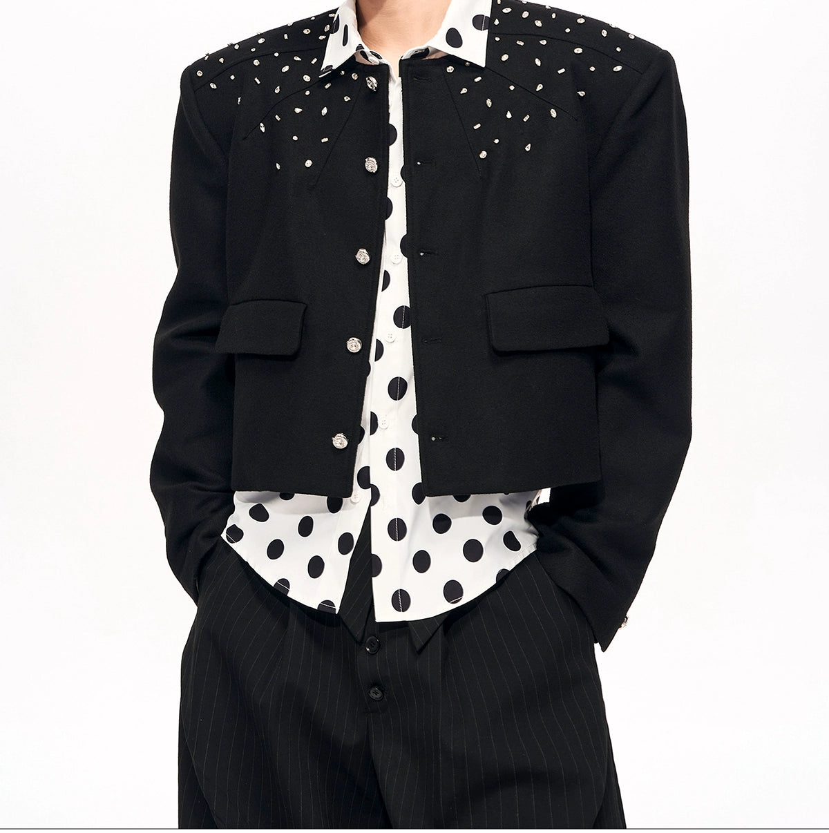 Starfall Eclipse Studded Cropped Jacket