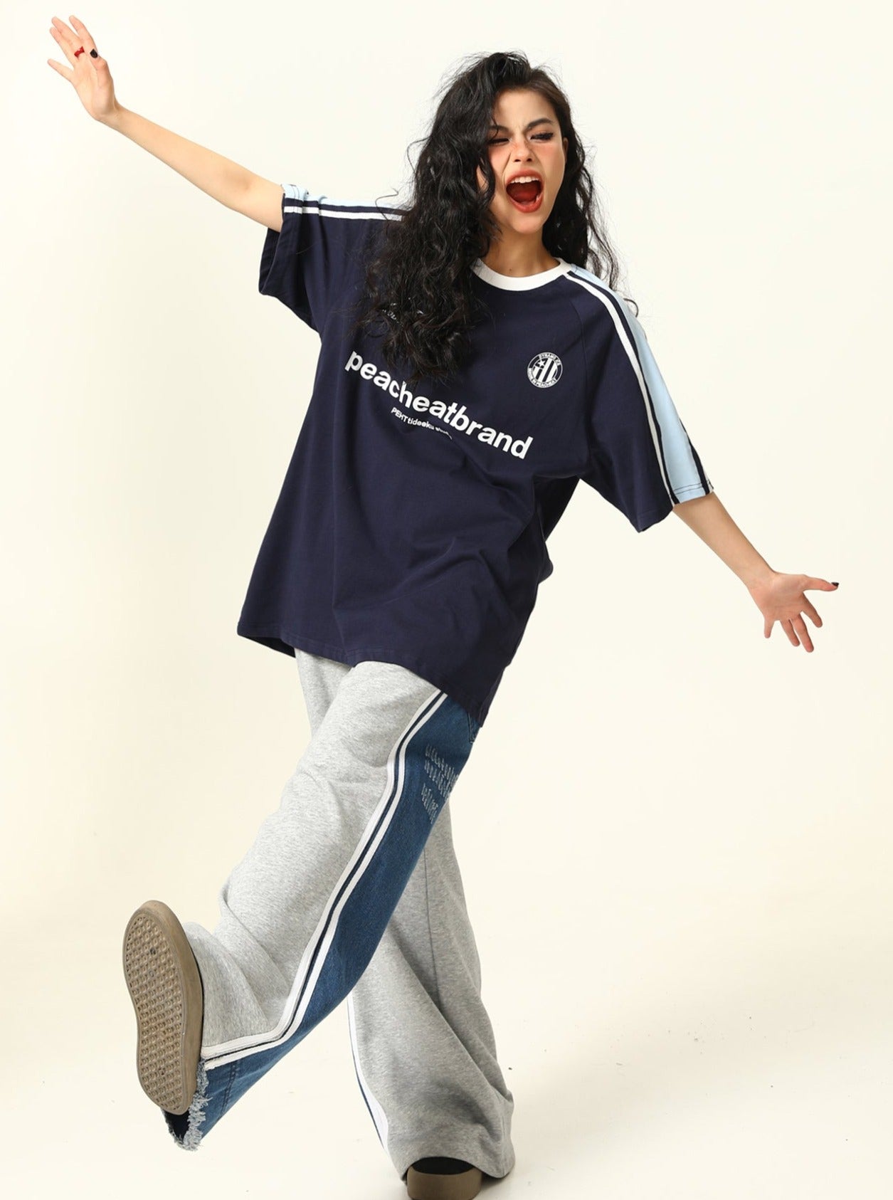 Oversized Athletic-Style T-shirt