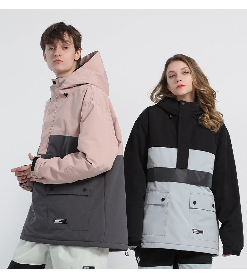 Two-Tone Colorblock Snow Anorak