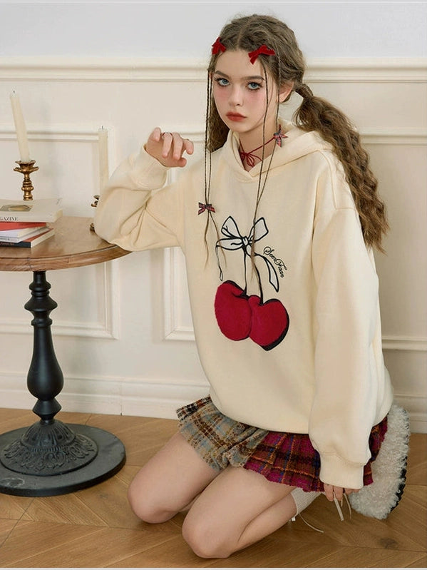 Cherry Bow Strickpullover