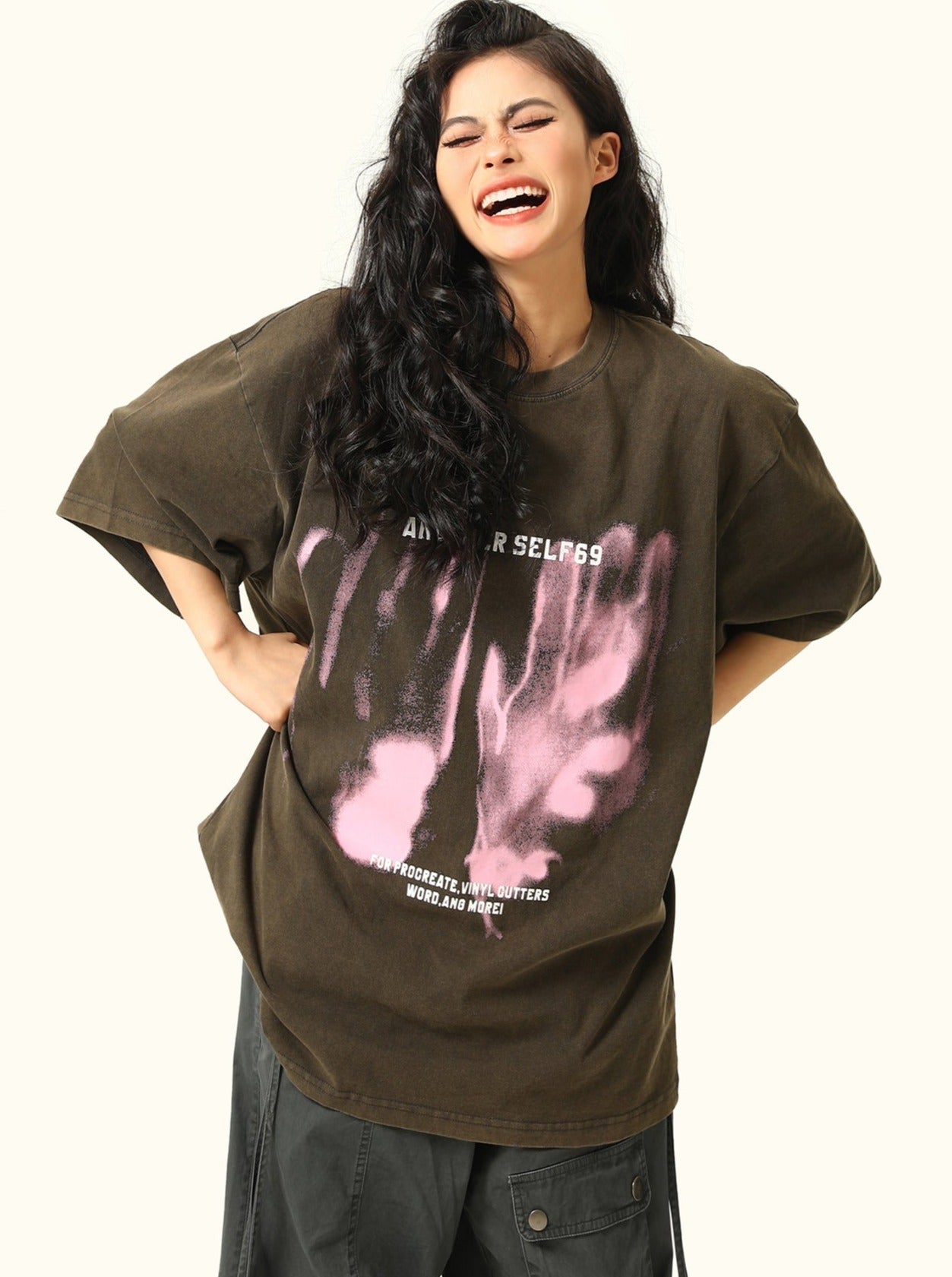 Grunge-Style Oversized T-Shirt