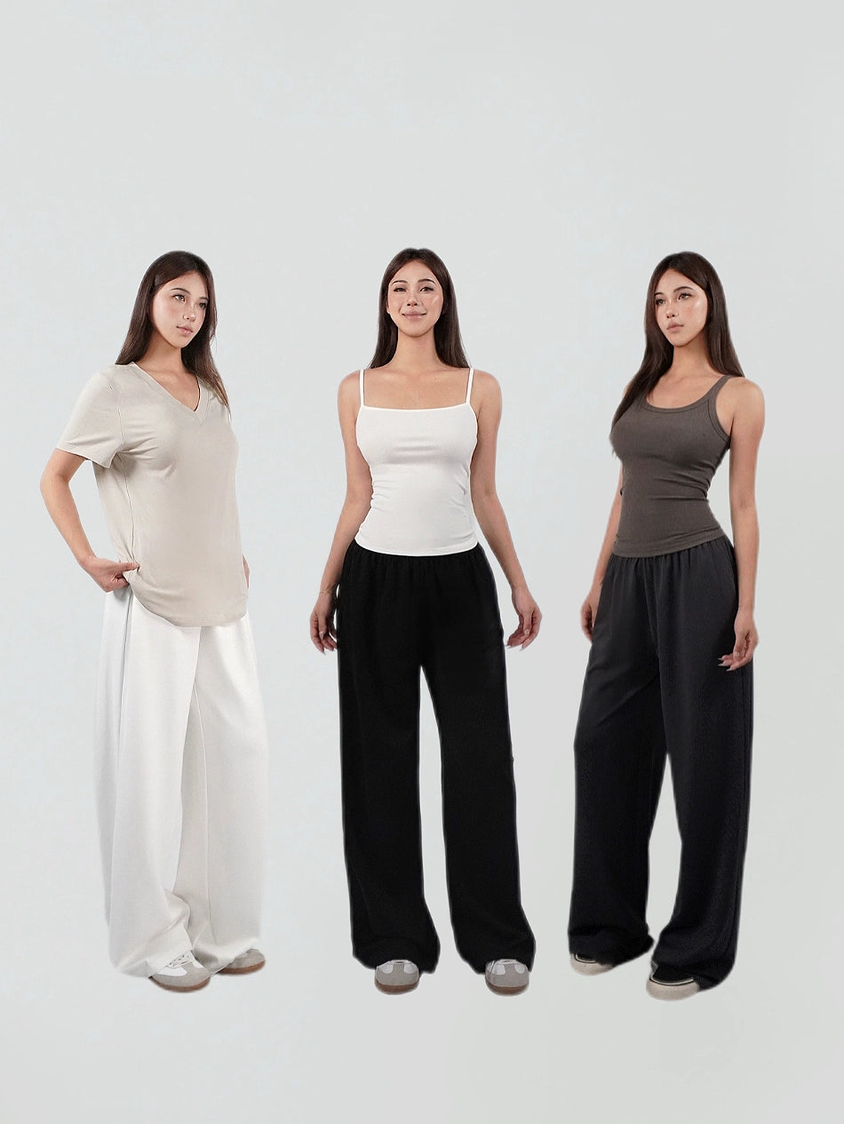 Floor-Length Straight Casual Pants