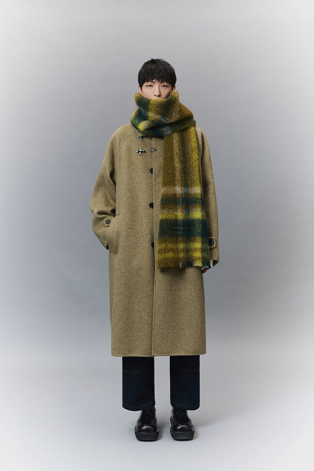 Wool Double-Faced Classic Balmacaan Coat