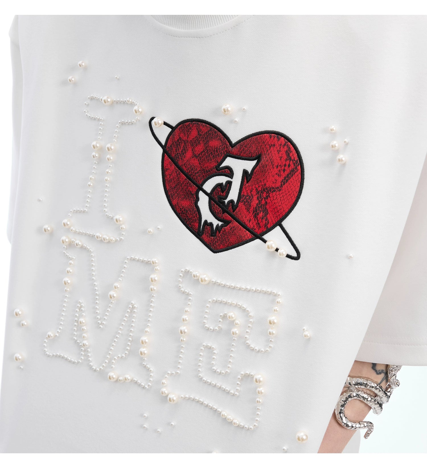 Love Me Crystal Black Graphic Tee