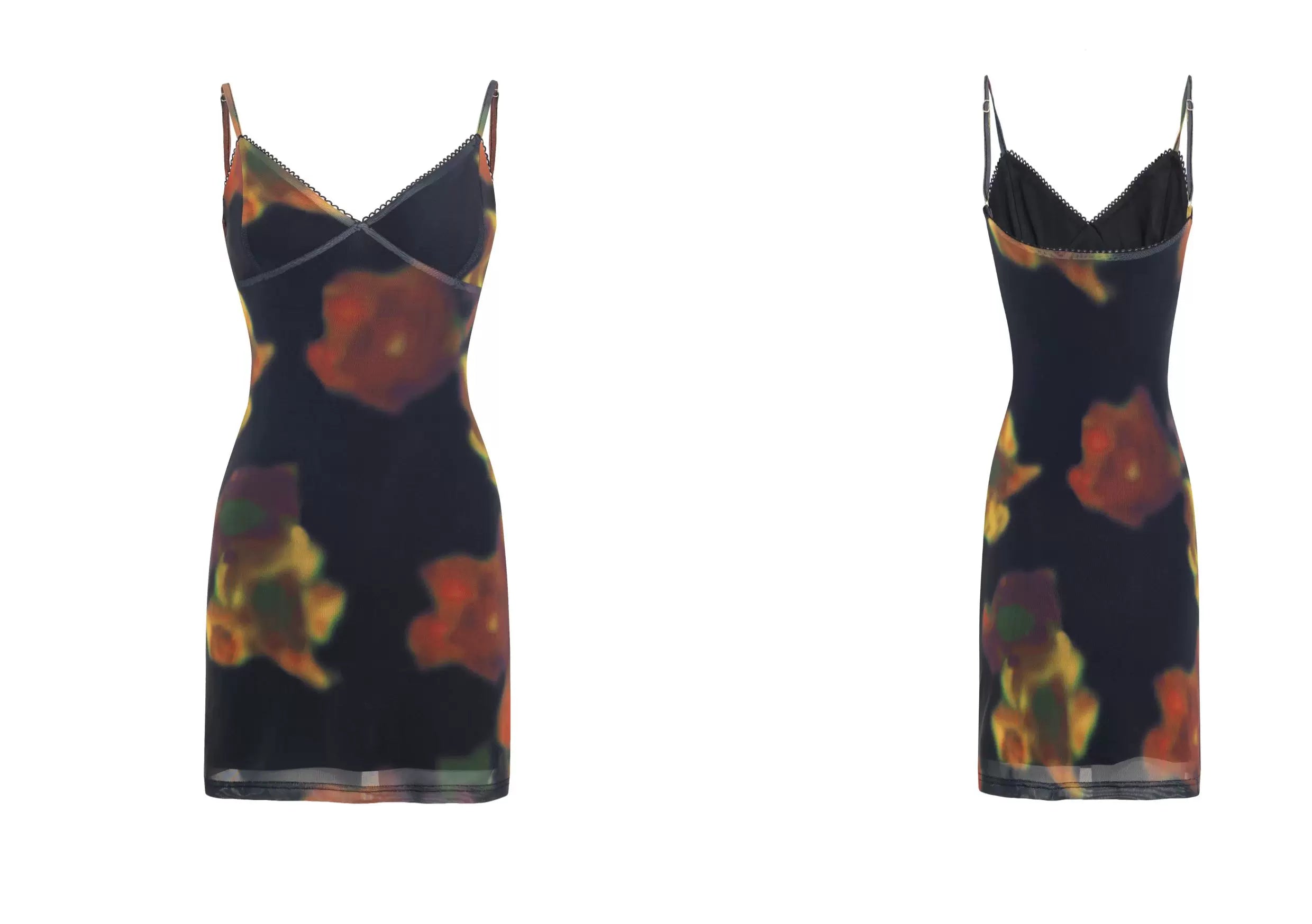 Midnight Ember Slip Mini Dress
