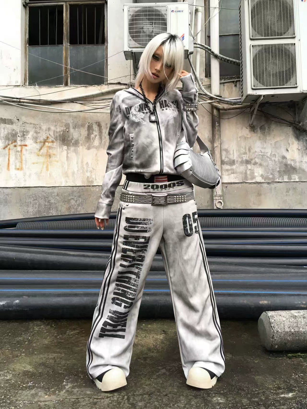Grunge Relay 2000s Slogan Track Pants