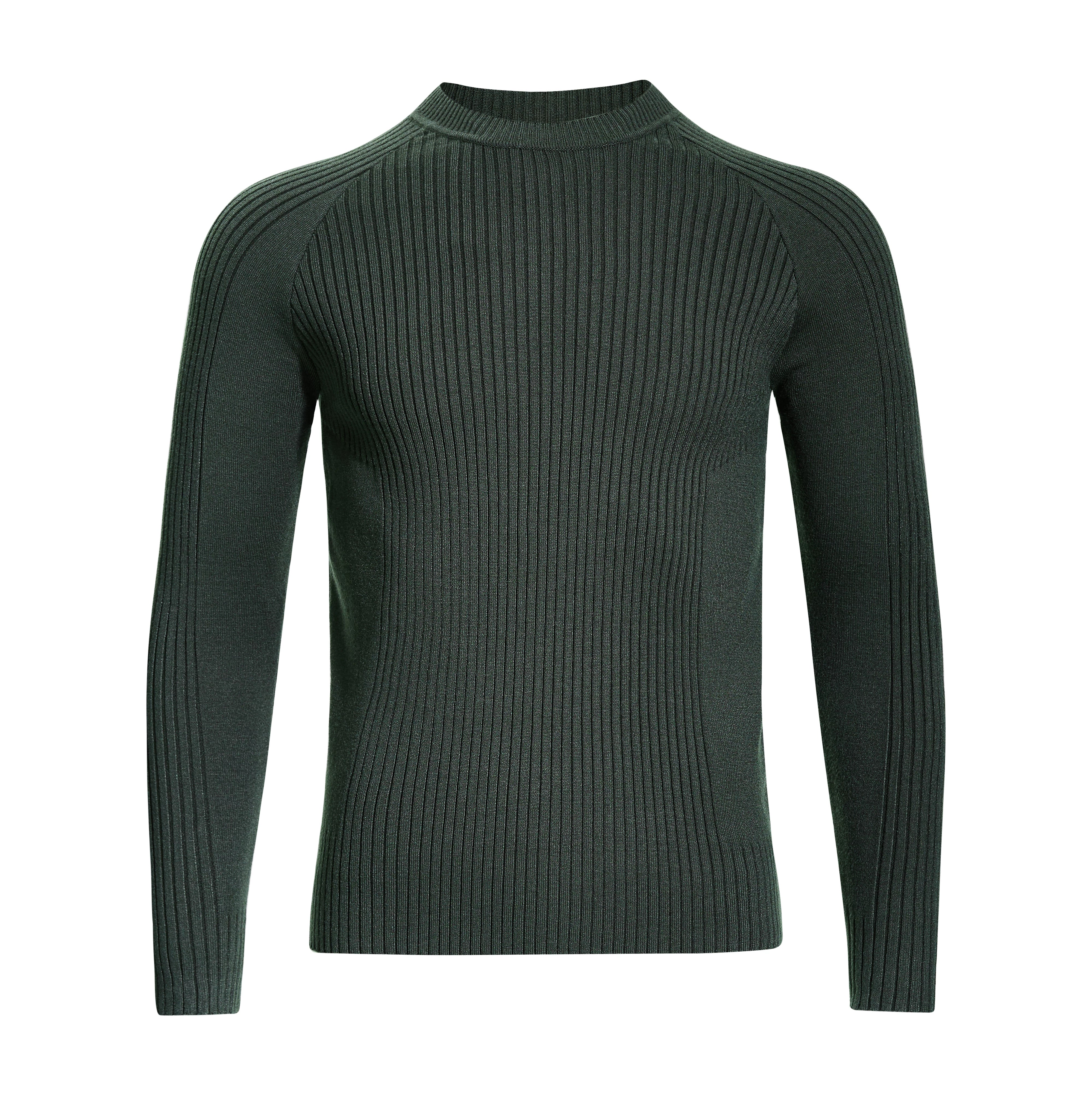 Midnight Ribbed Knit Sweater