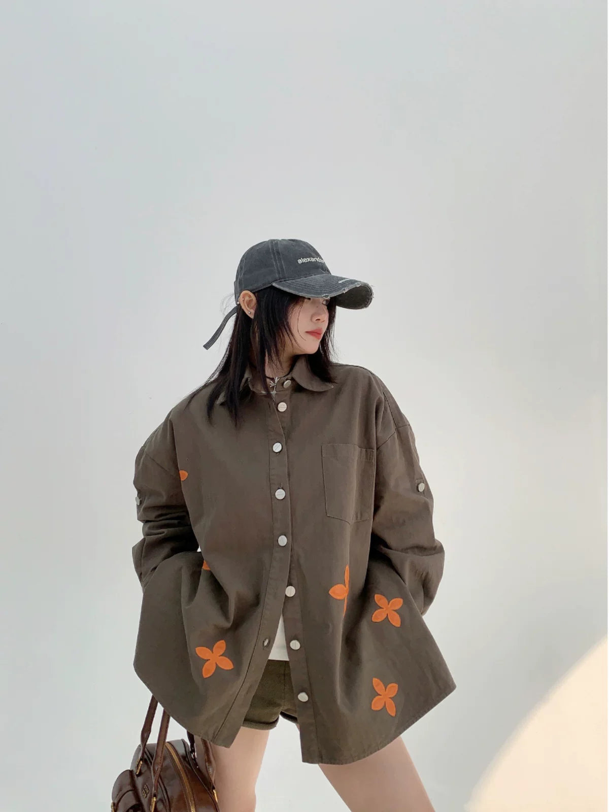 Olive Bloom Button Shirt