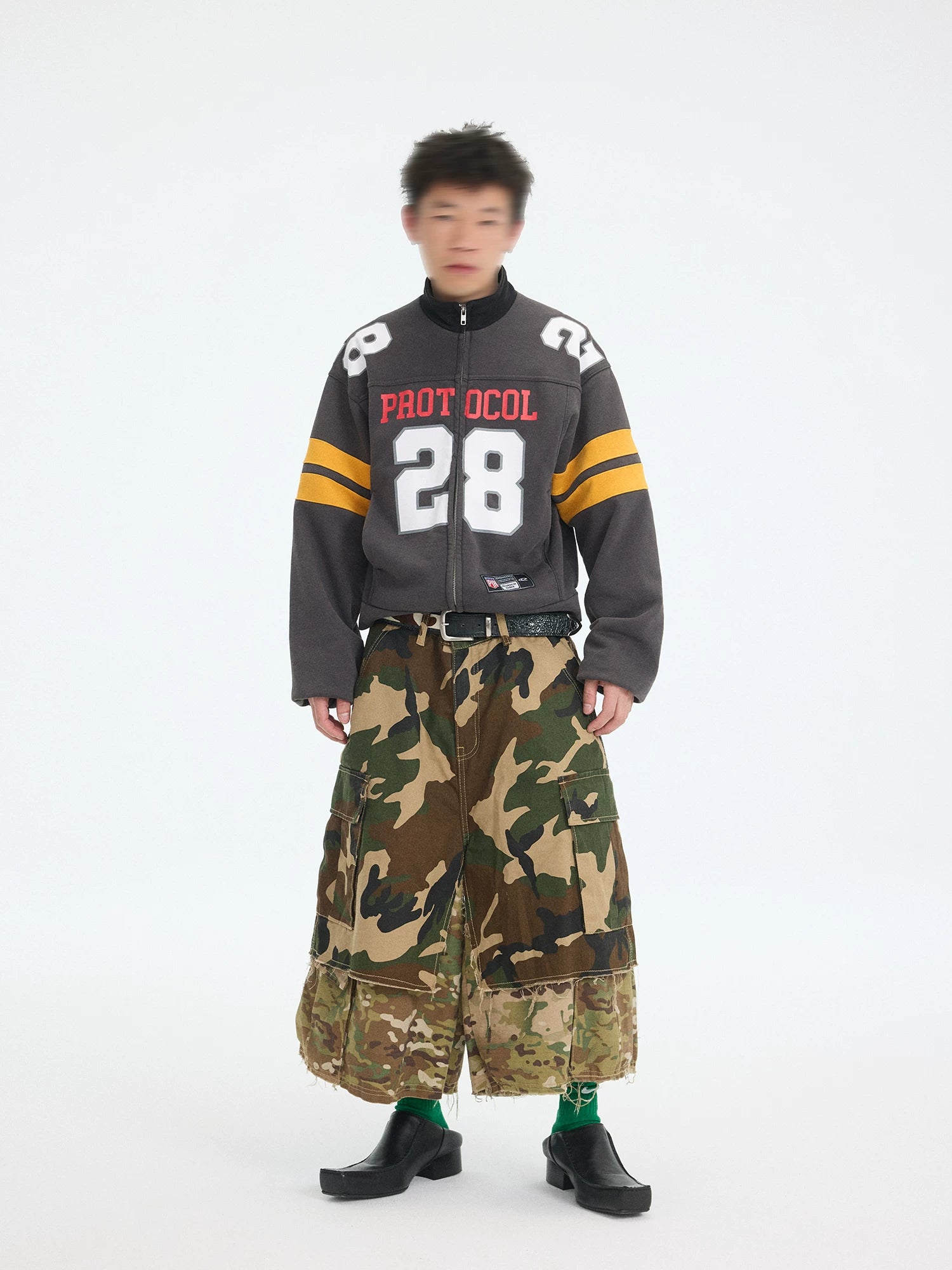 Protocol 28 Gridiron Cropped Jacket