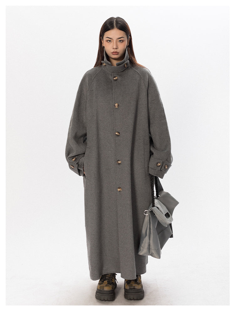 Wool Extra Long Coat - chiclara