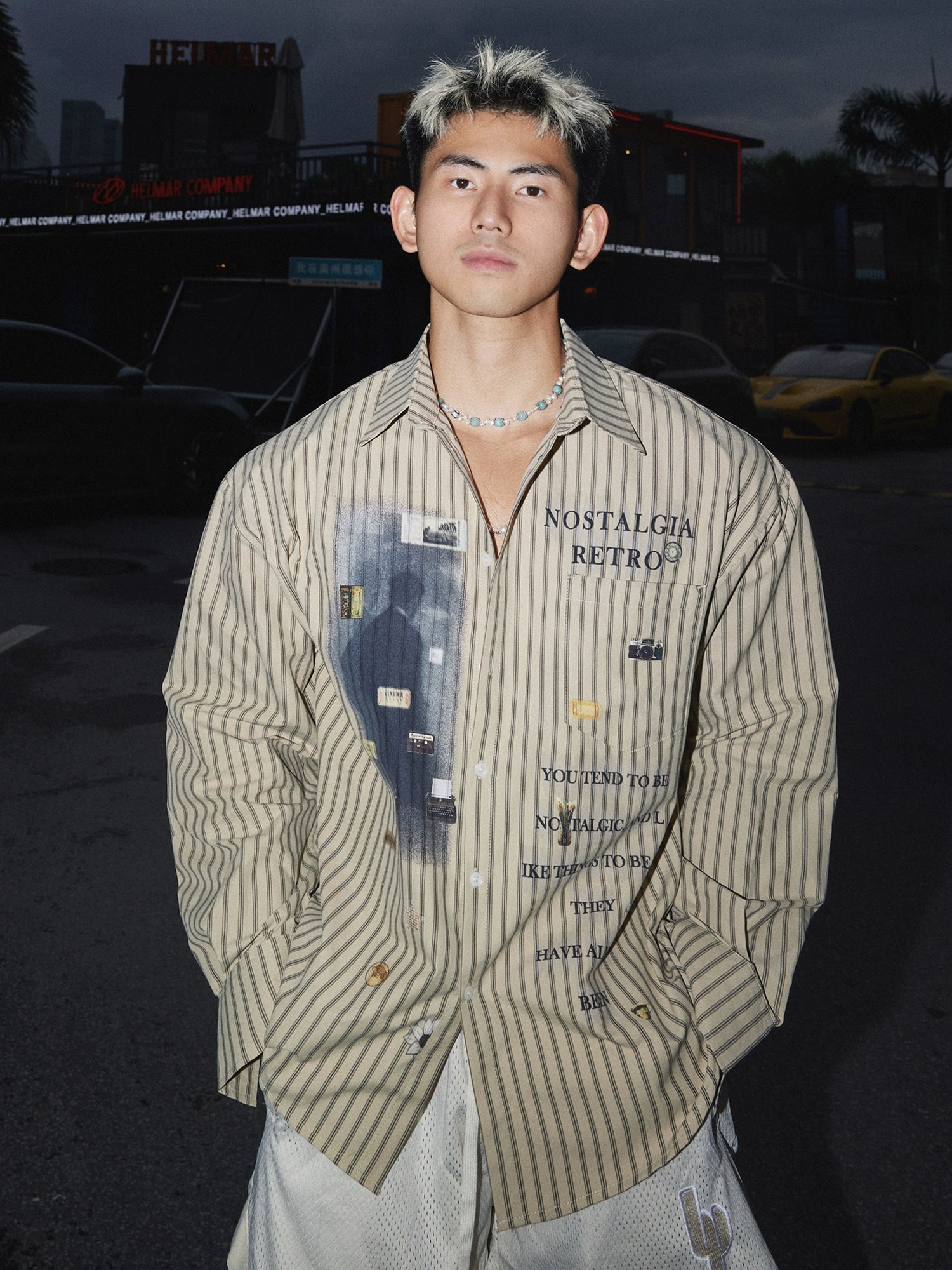 Nostalgia Retro Striped Button Shirt