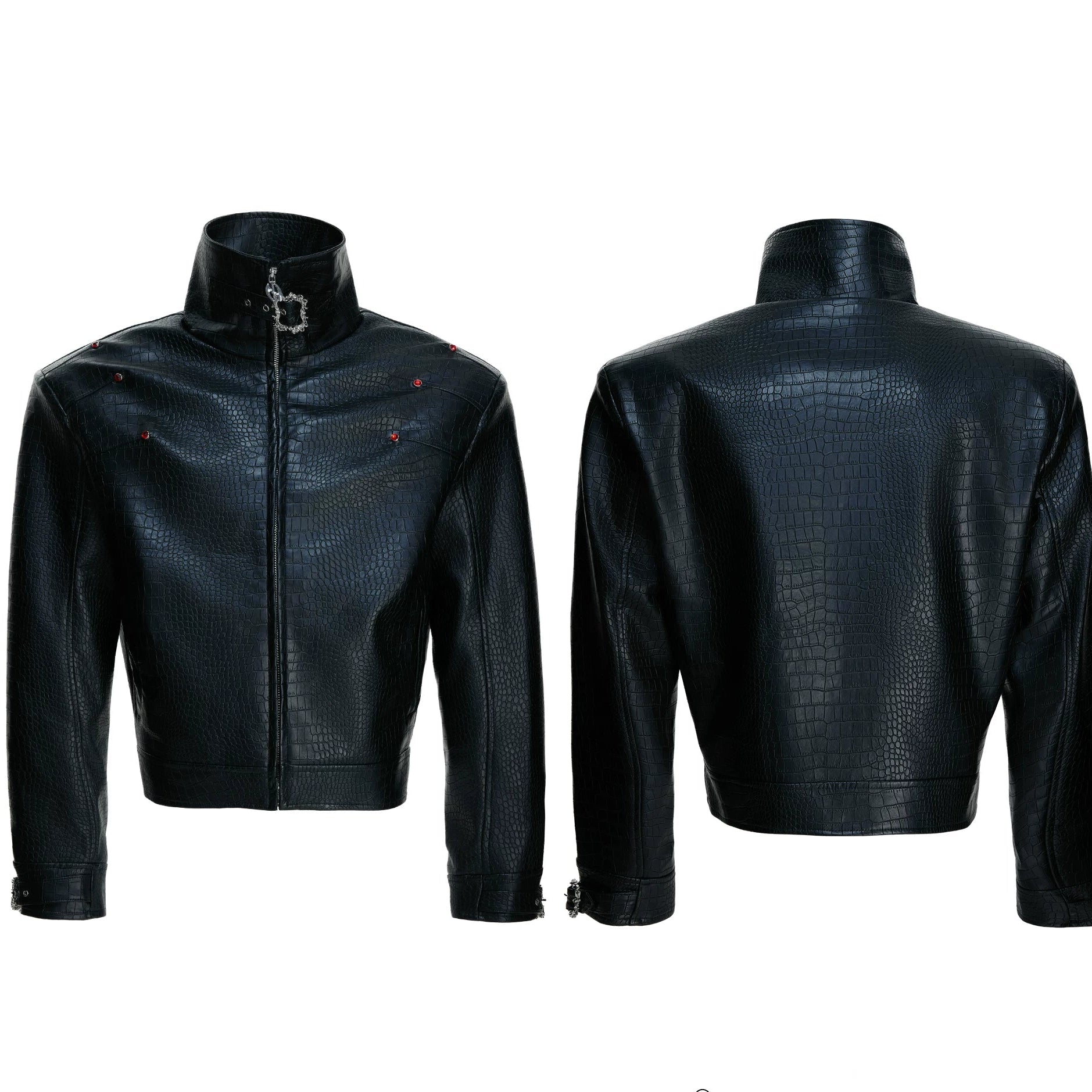 Obsidian Scale Moto Leather Jacket