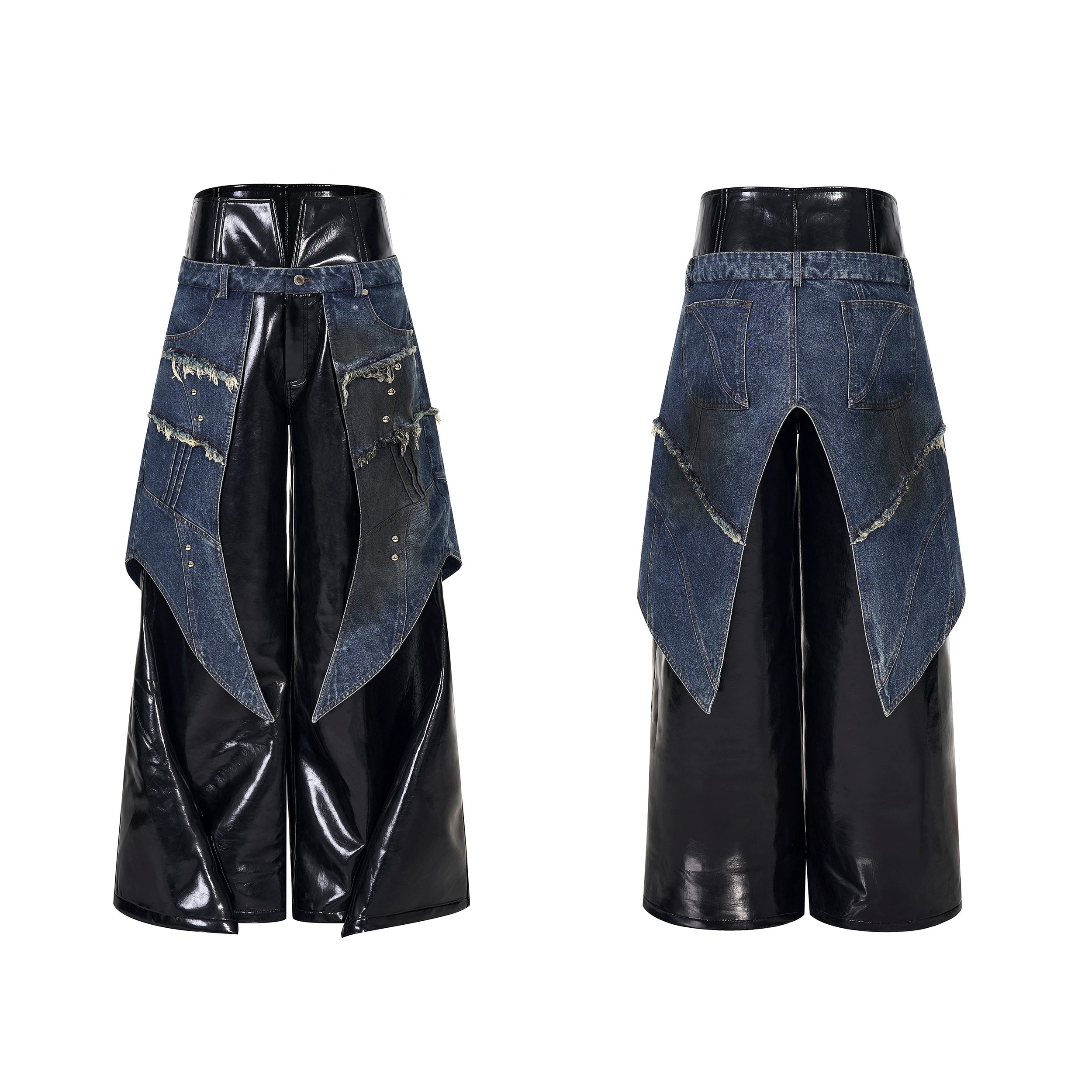 Fray Edge Rebel Patchwork Jacket and Pants Setup