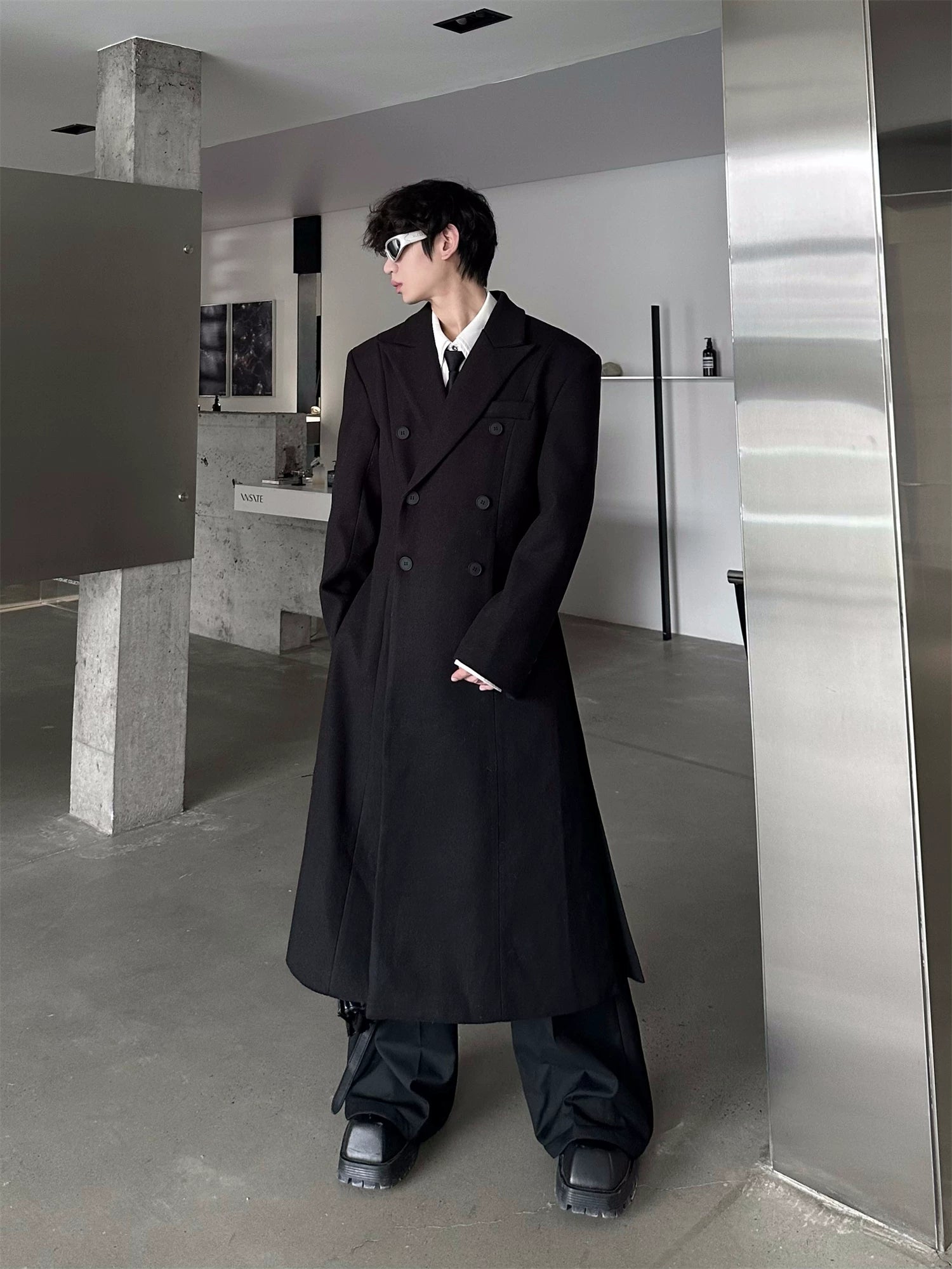 Granite Ascent Double-Breasted Overcoat