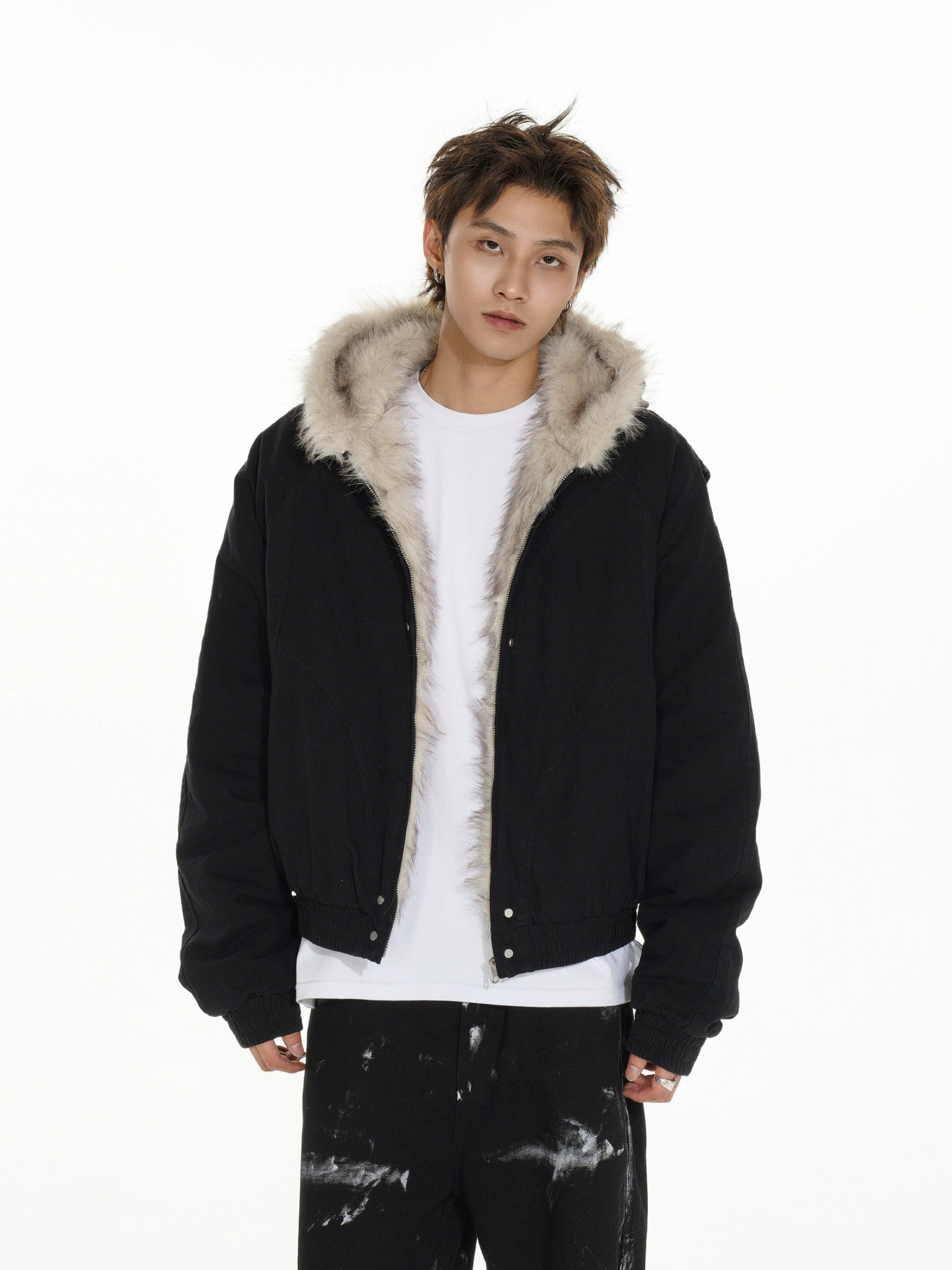 Frost Lined Midnight Bomber Jacket