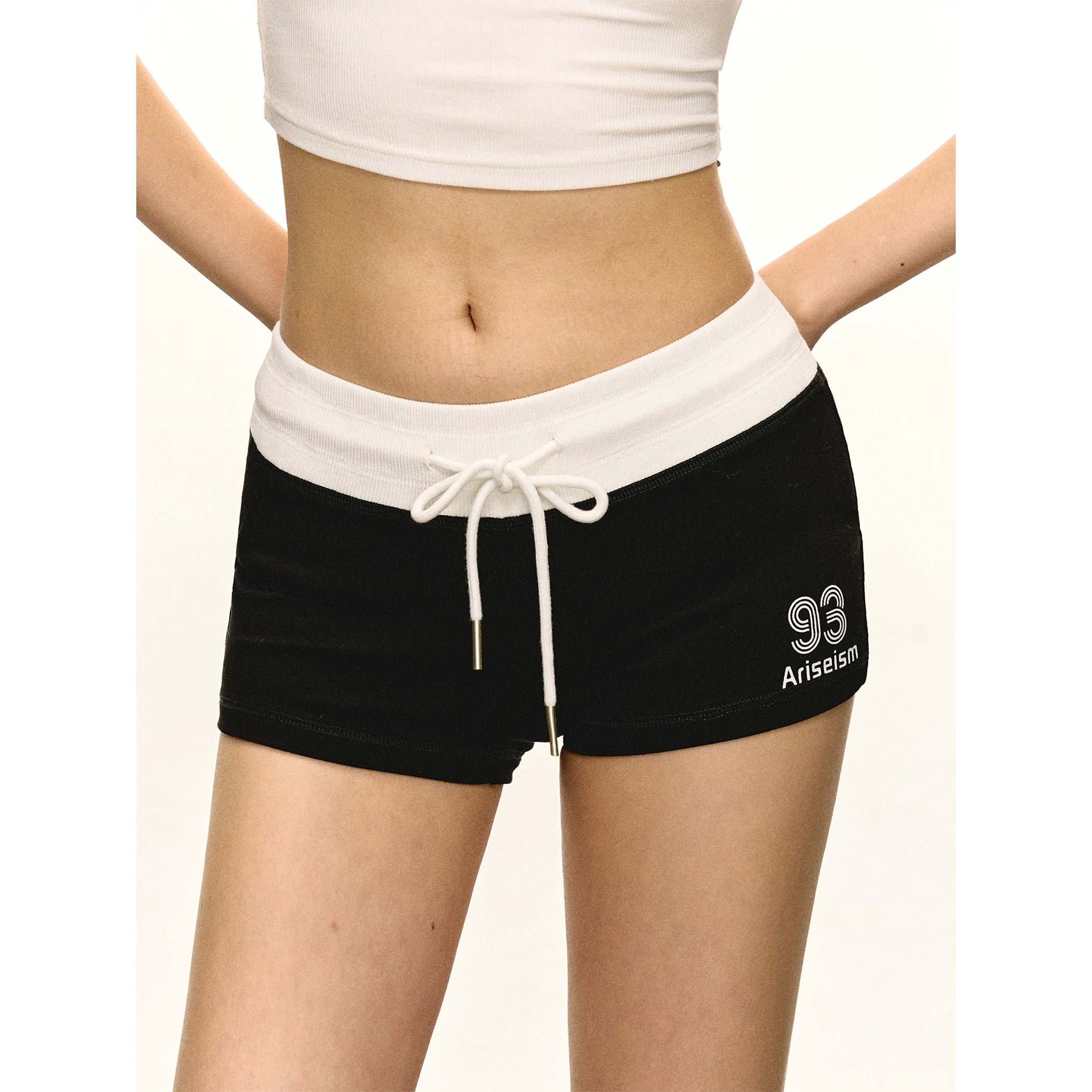 Drawstring Low-Rise Athletic Shorts