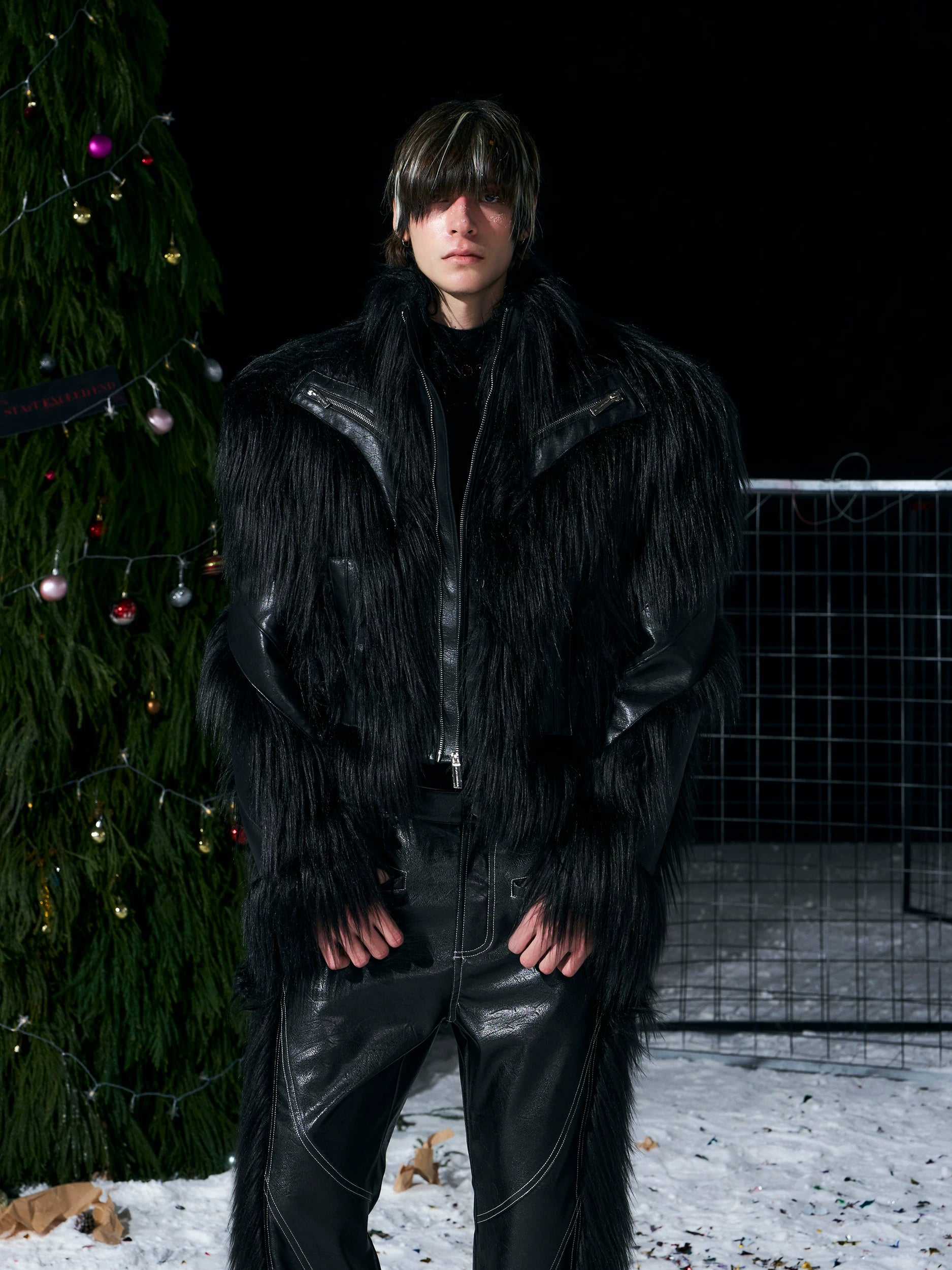 Beast Faux‑Fur Rider Jacket