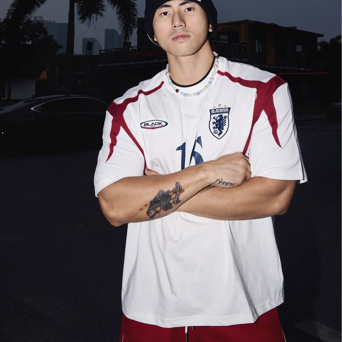 Crimson Crest No.16 Football Jersey
